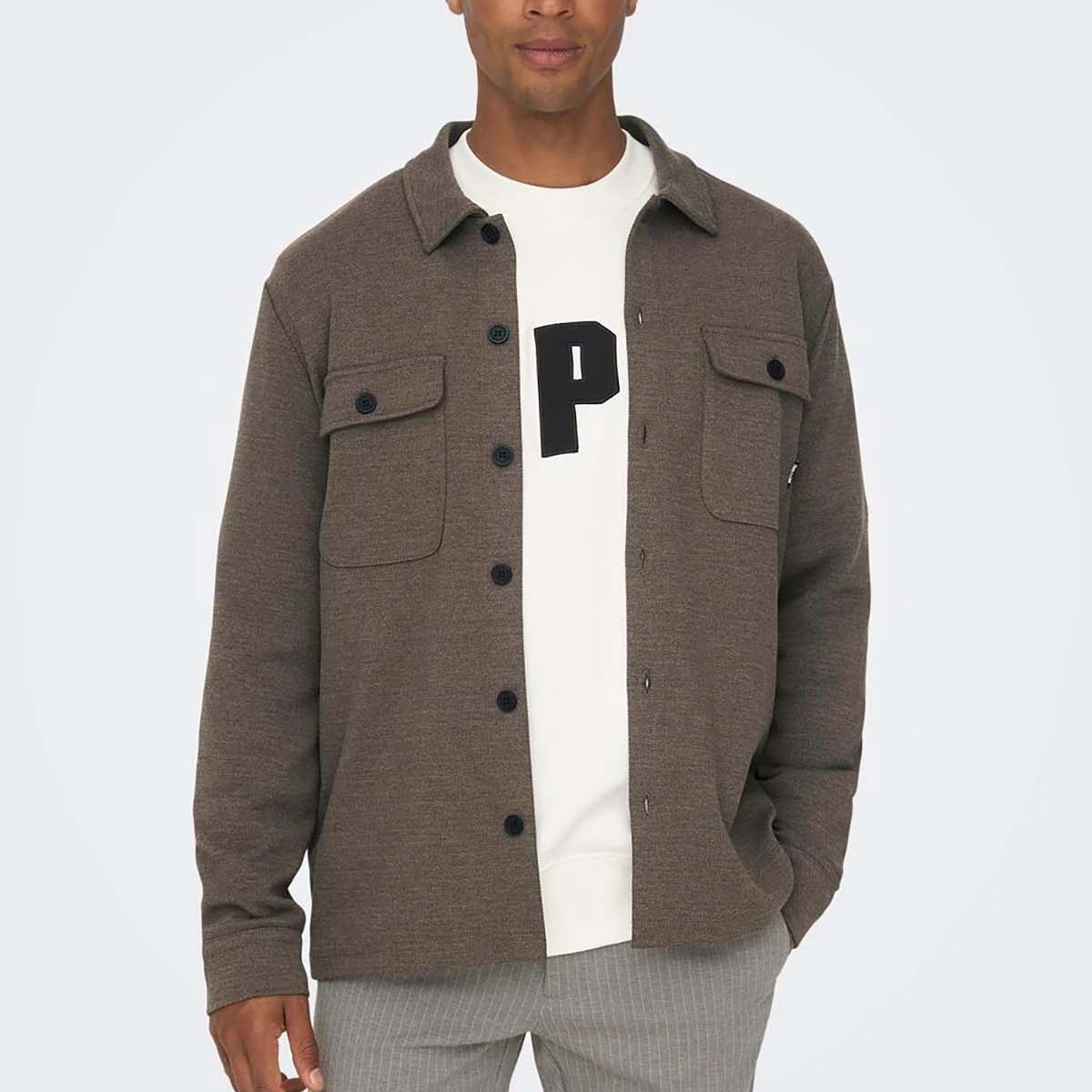 ONLY & SONS Onsnewkodyl Reg Half Zip Polo Sweat Vd – långärmade pikéer