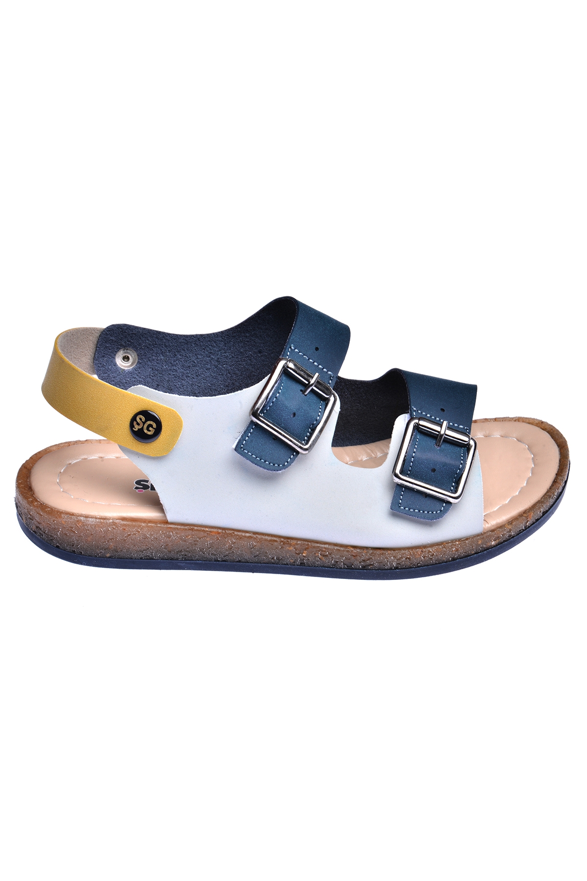 Erkek Çocuk Sandalet Şb 2330-39 Lacivert Sarı Gri - Görsel 3
