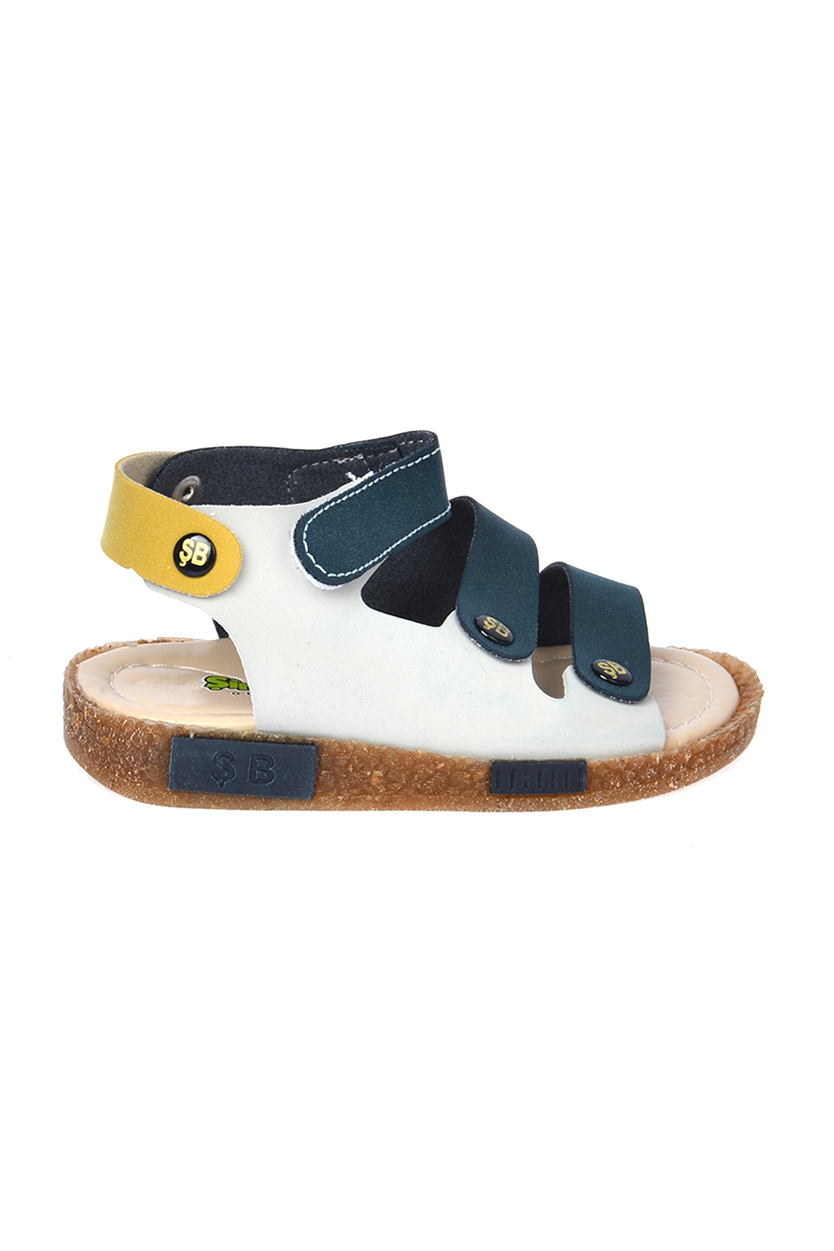 Erkek Çocuk Sandalet Şb 23502508-5816 Lacivert Sarı Gri - Görsel 3