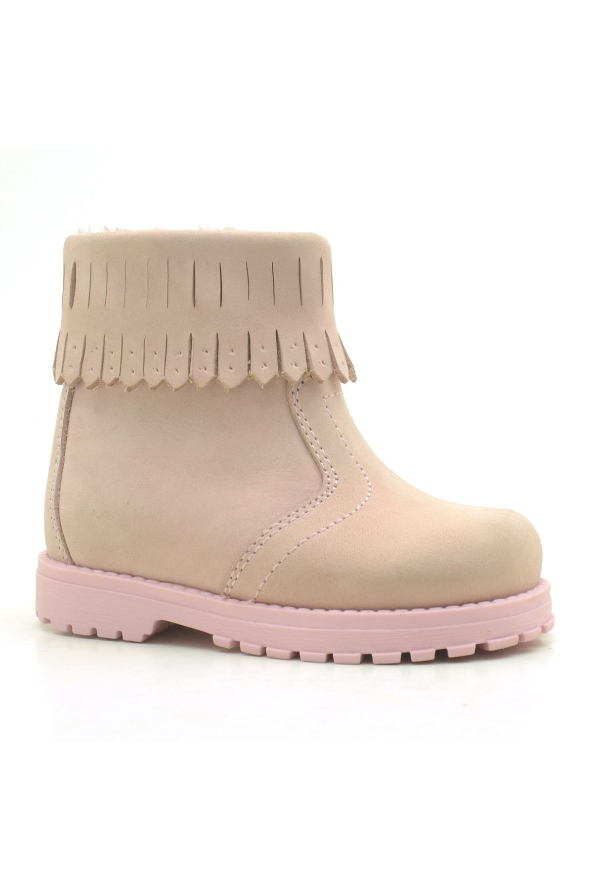 Rakerplus Rakerplus Chiron Hakiki Deri Pembe Fermuarlı Kız Bebek Bot | Flo Pembe - 3. görsel