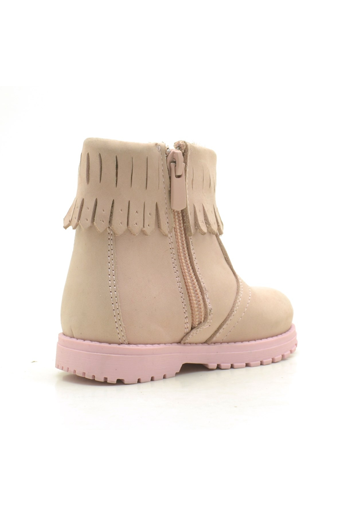 Rakerplus Rakerplus Chiron Hakiki Deri Pembe Fermuarlı Kız Bebek Bot | Flo Pembe - 4. görsel