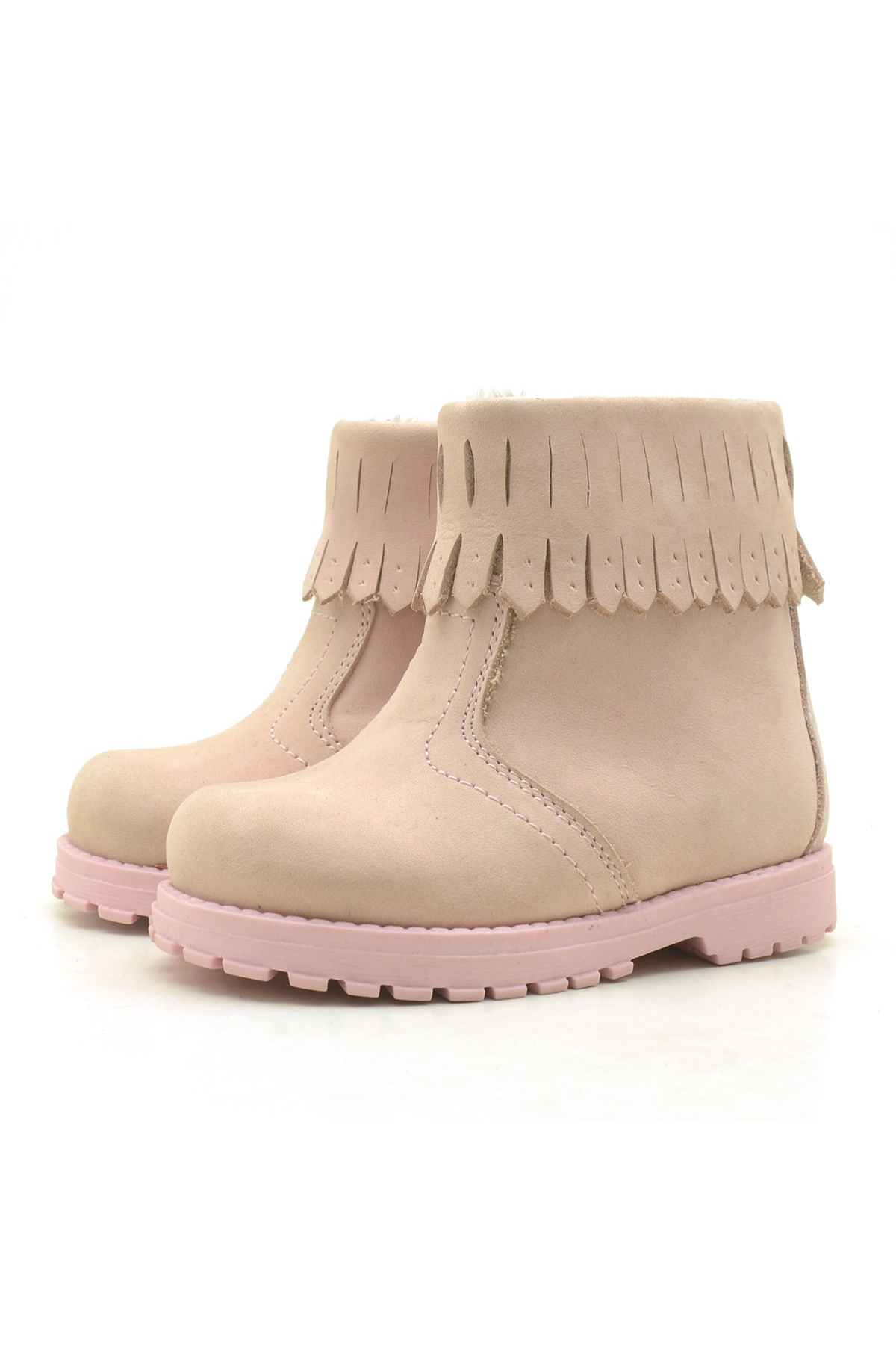 Rakerplus Rakerplus Chiron Hakiki Deri Pembe Fermuarlı Kız Bebek Bot | Flo Pembe - 5. görsel
