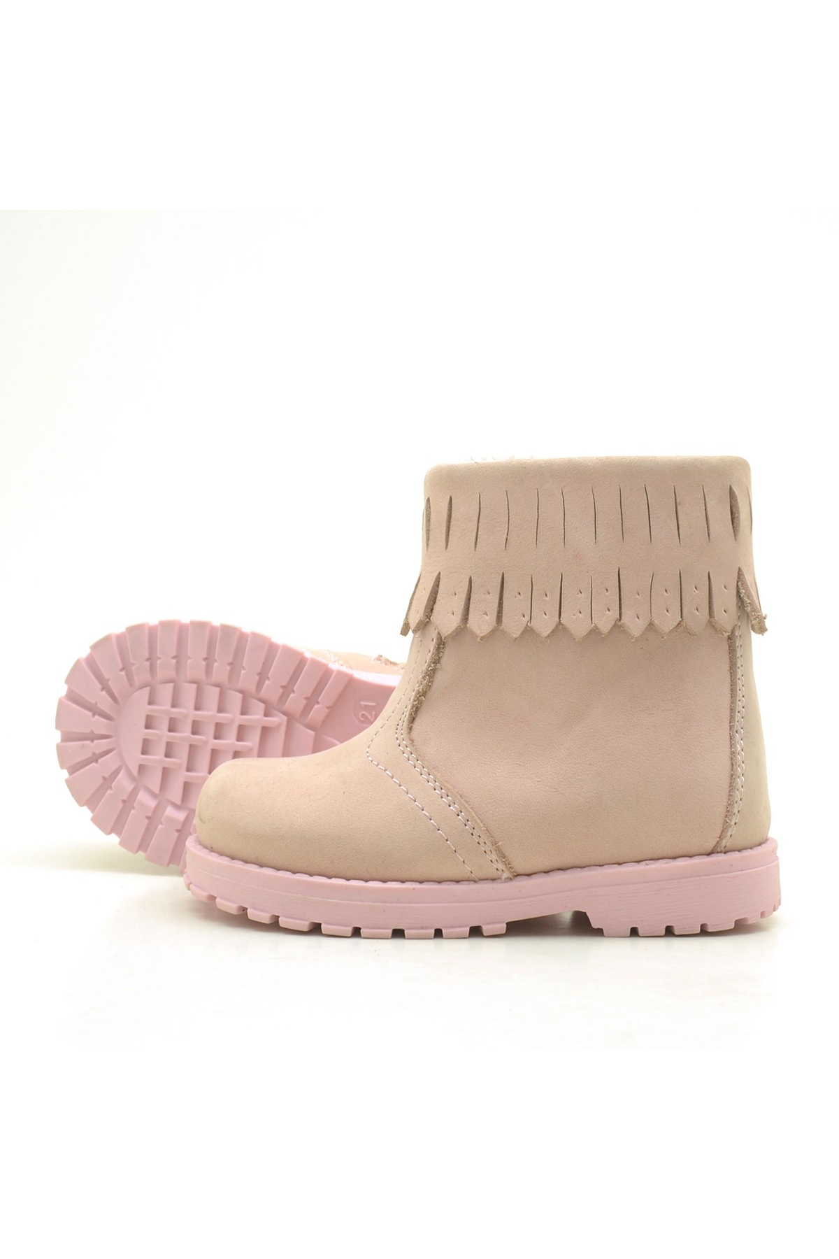 Rakerplus Rakerplus Chiron Hakiki Deri Pembe Fermuarlı Kız Bebek Bot | Flo Pembe - 6. görsel