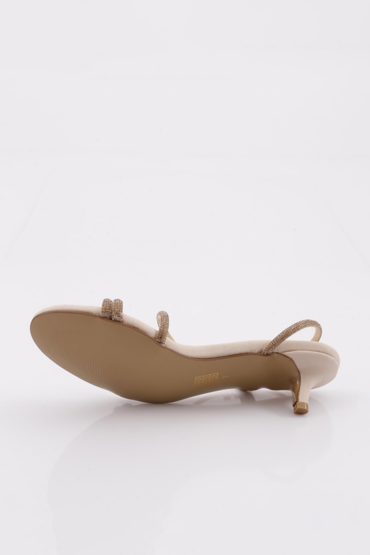 4305 Kadin Kisa Topuklu Taş İp İşleme Abiye - Görsel 6