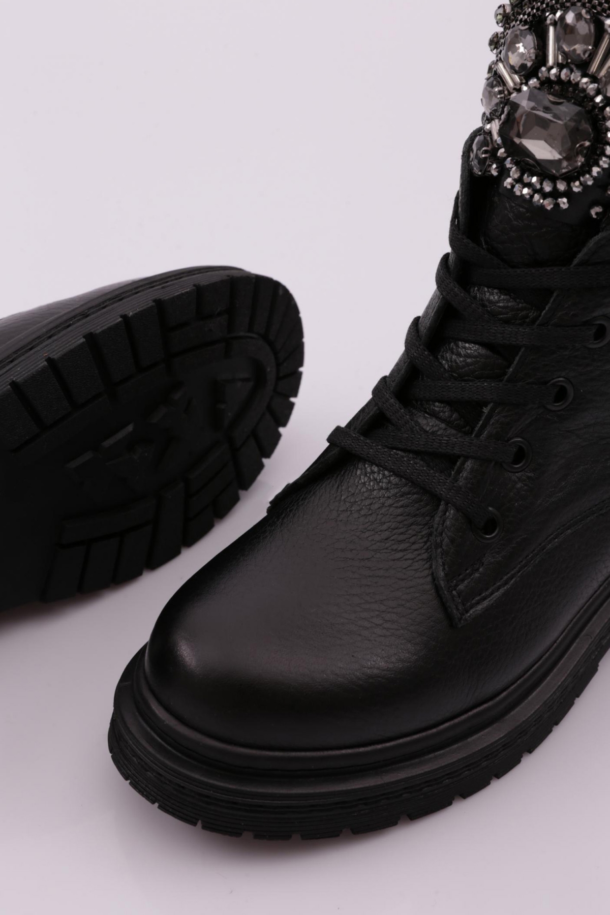 0522-22K Kadin Kristal Taş Tokali Postal Bot - Görsel 5