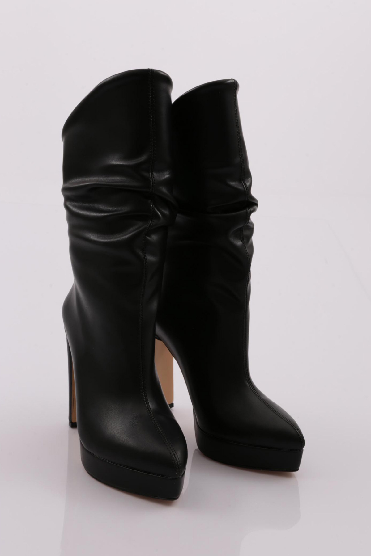 Dgn Dgn Siyah 605 Kadin Topuklu Çizme Bot | Flo Siyah - 3. görsel