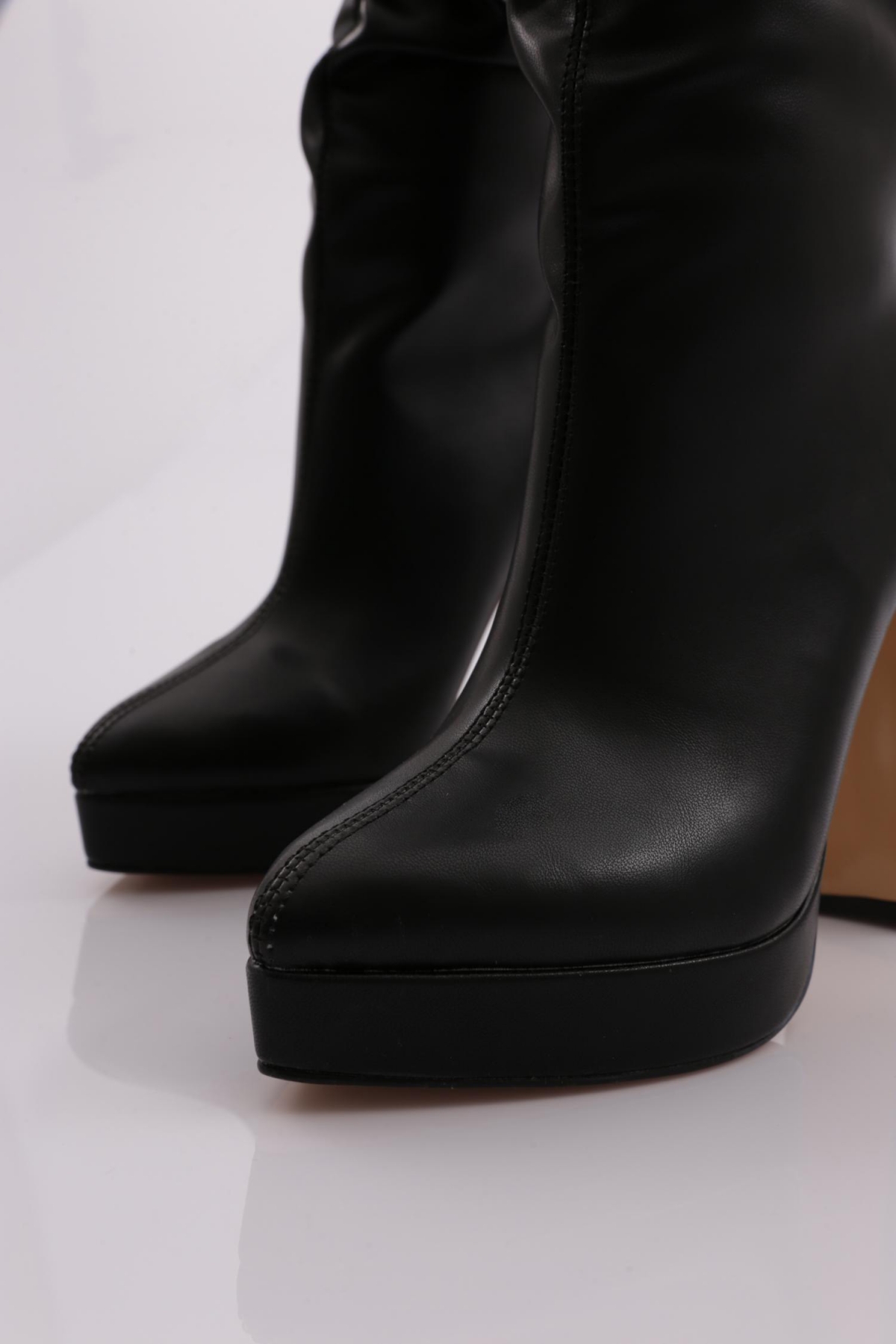 Dgn Dgn Siyah 605 Kadin Topuklu Çizme Bot | Flo Siyah - 5. görsel