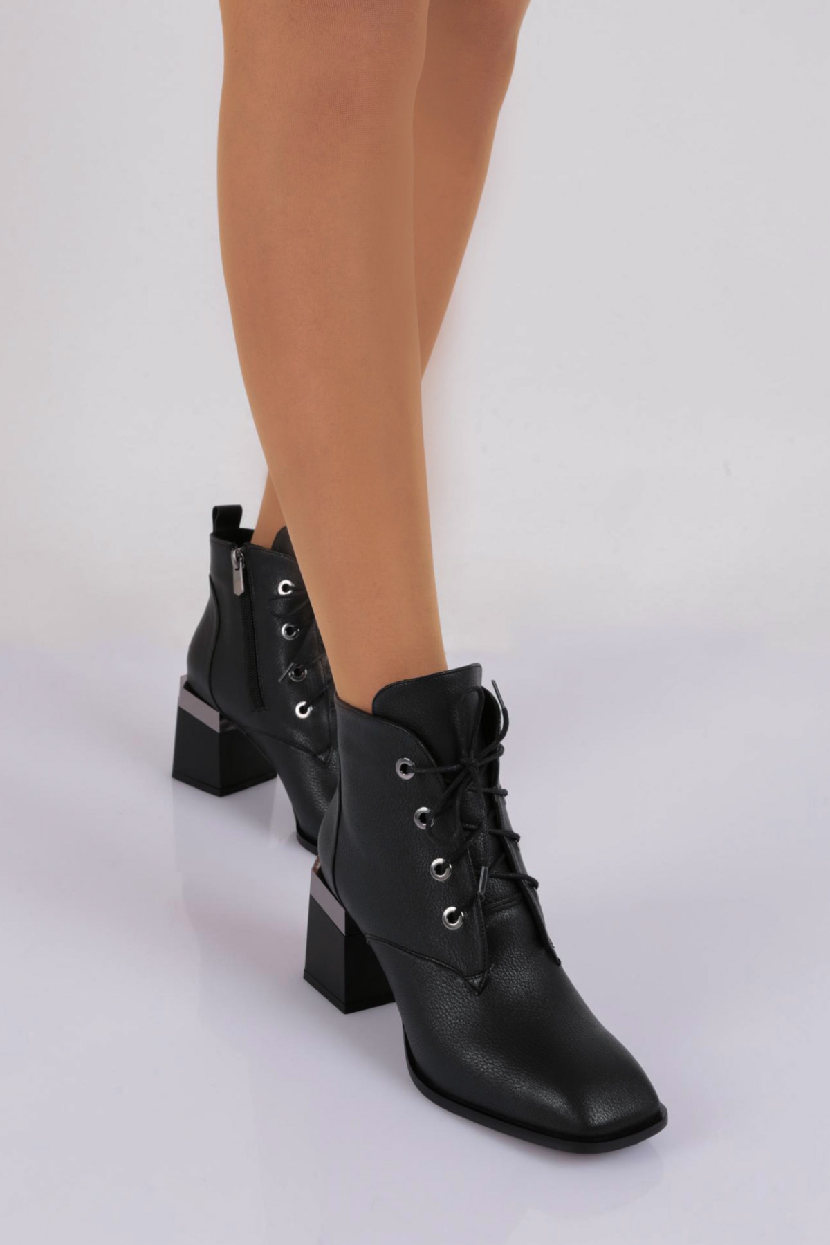 604 Kadin Topuklu Bot - Görsel 6