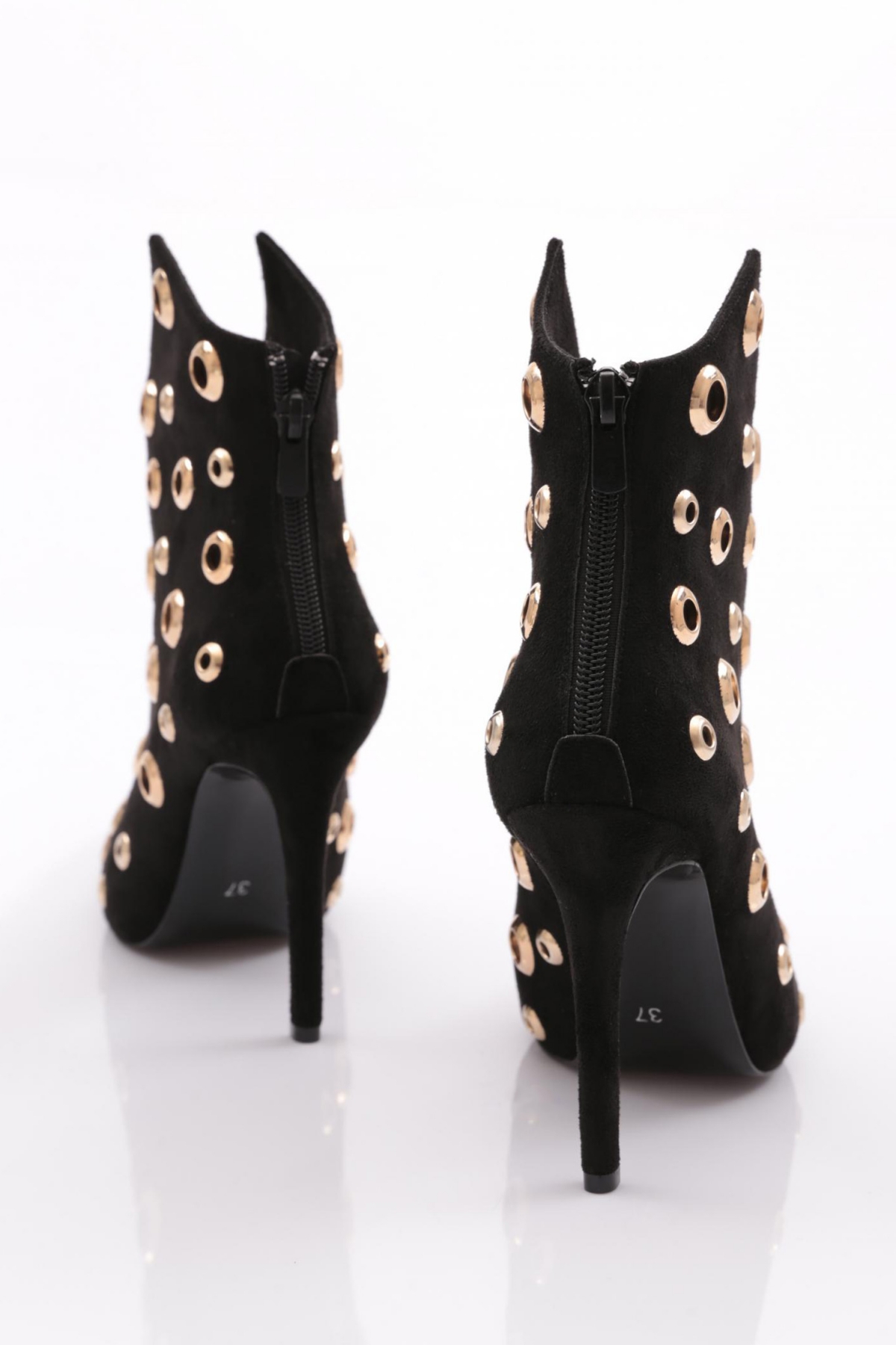 1122 Kadin Çember Desenli Topuklu Bot - Görsel 4