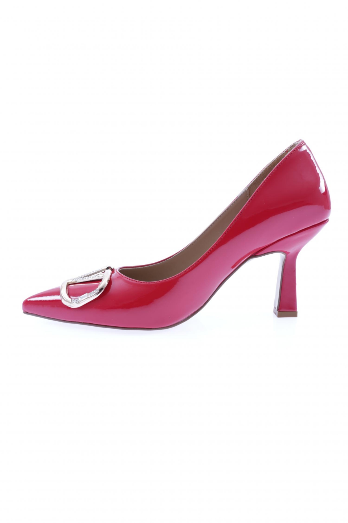 2105-22K Kadin Sivri Burun Parmak Dekolteli V Taşli Toka Topuklu Ayakkabi - Görsel 4