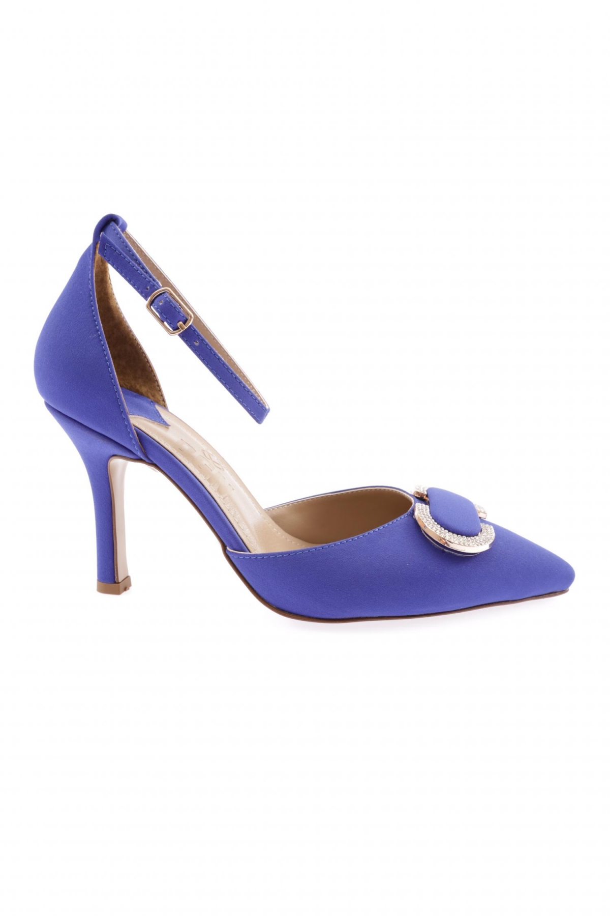 2000-23Y Kadin Bilekten Bağli Kristal Tokali İnce Topuklu Ayakkabi - Görsel 2