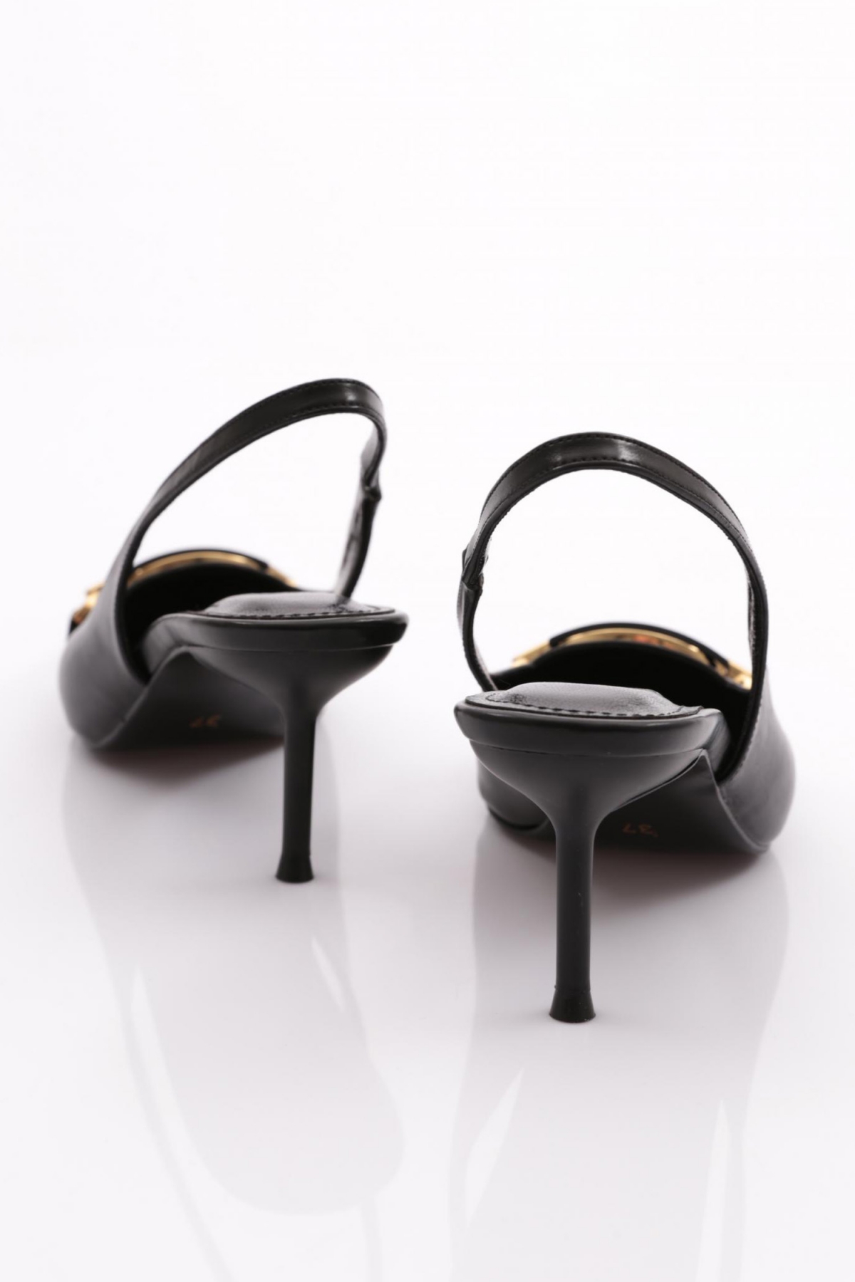 2089 Kadin Arkasi Açik Topuklu Ayakkabi - Görsel 4