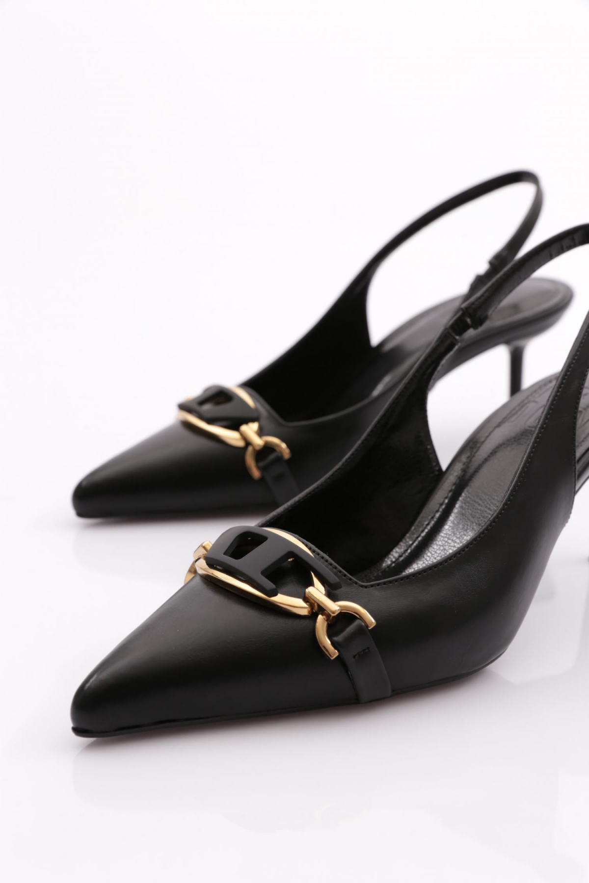 2089 Kadin Arkasi Açik Topuklu Ayakkabi - Görsel 5