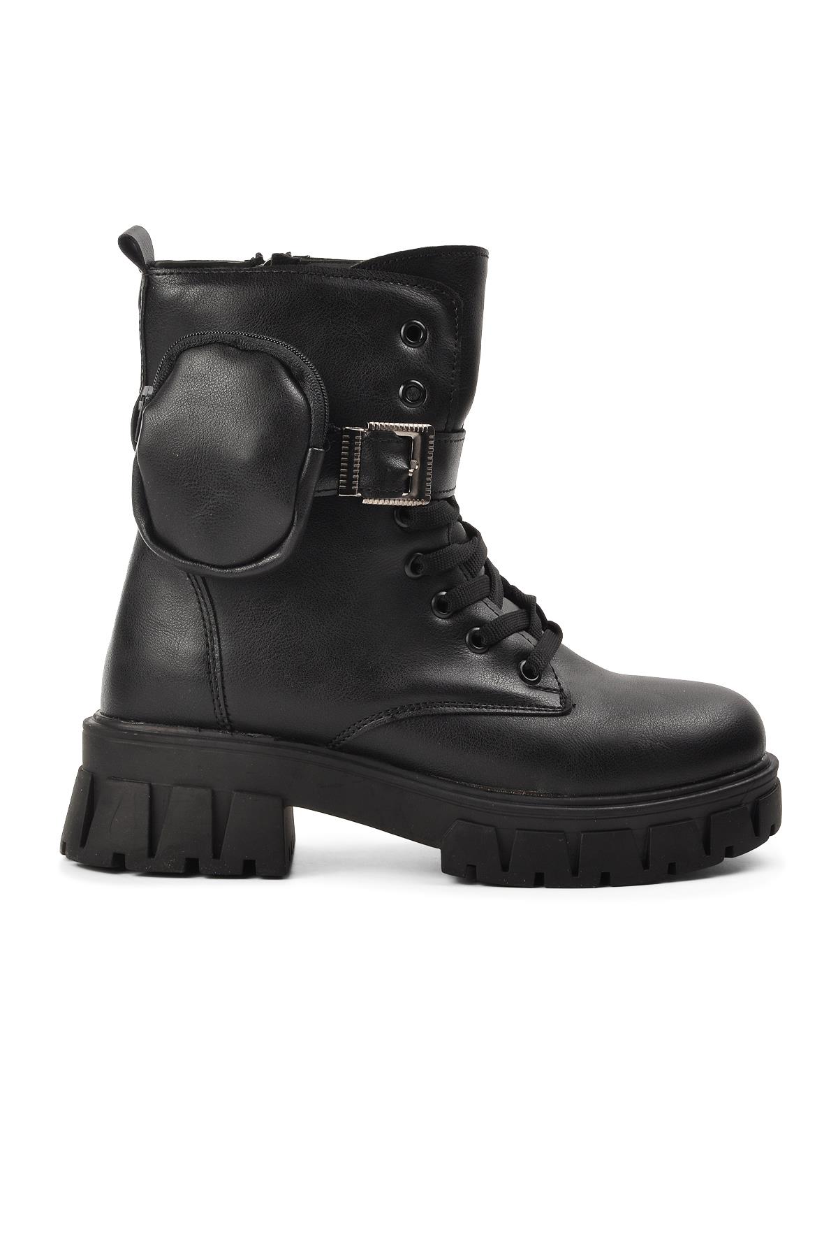 Meru Siyah Kadın Postal Bot - Görsel 2