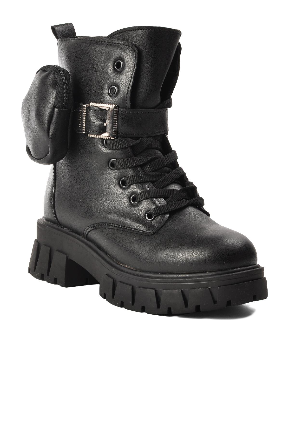 Meru Siyah Kadın Postal Bot - Görsel 3