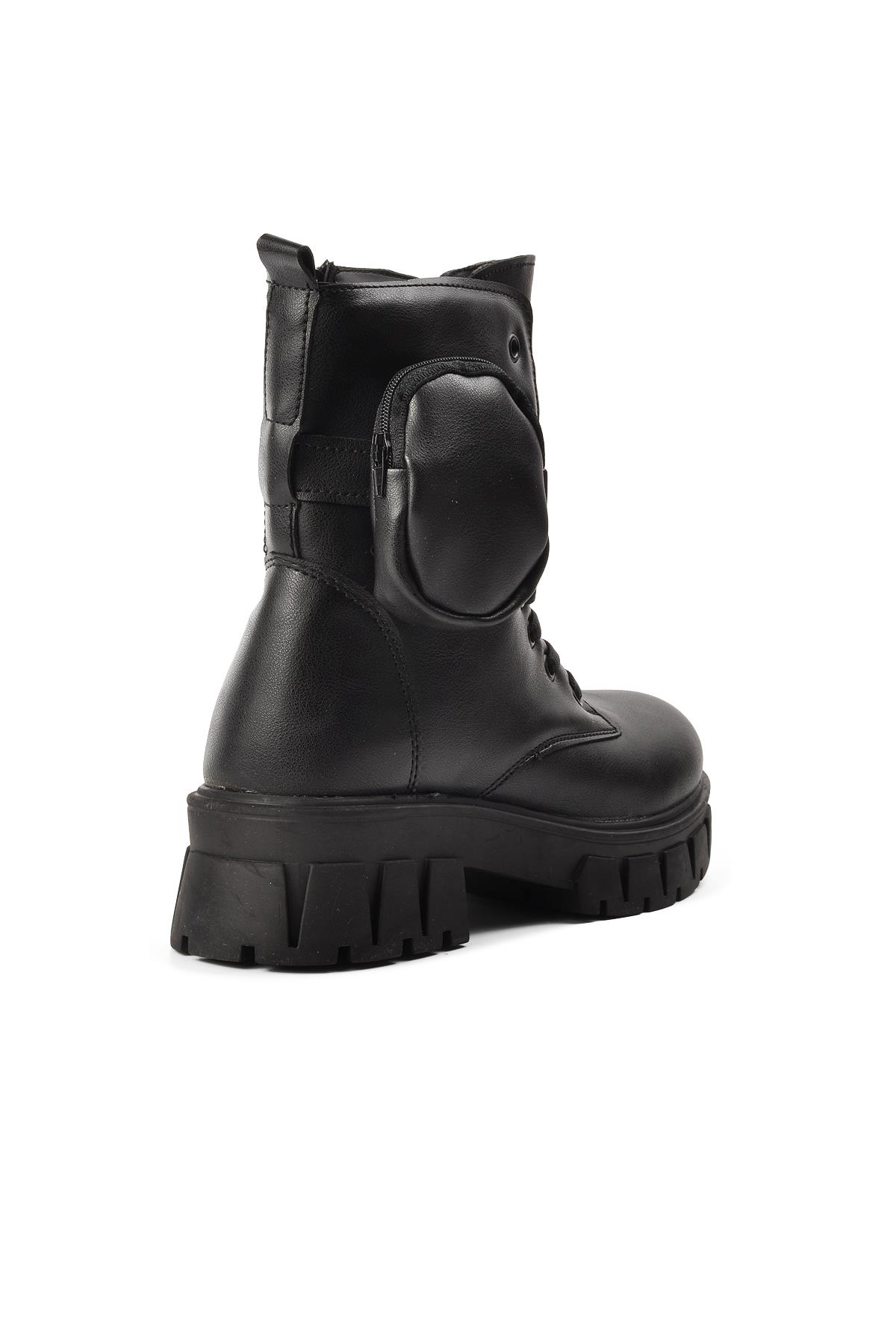 Meru Siyah Kadın Postal Bot - Görsel 5