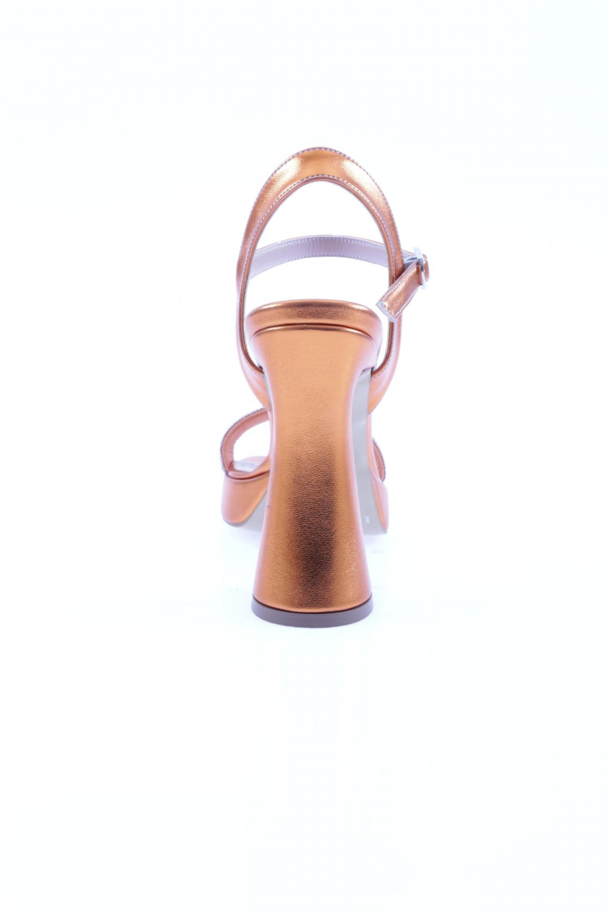 3588-23Y Kadin Kristal Taşli Bantli Kalin Topuklu Sandalet - Görsel 5
