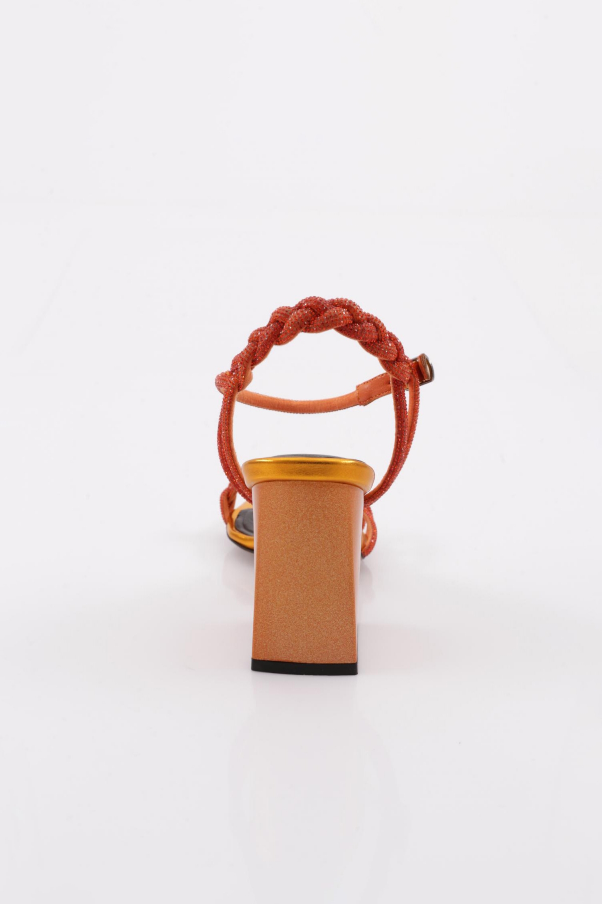 806 Kadin Silver Taş Burgulu Topuklu Sandalet - Görsel 5