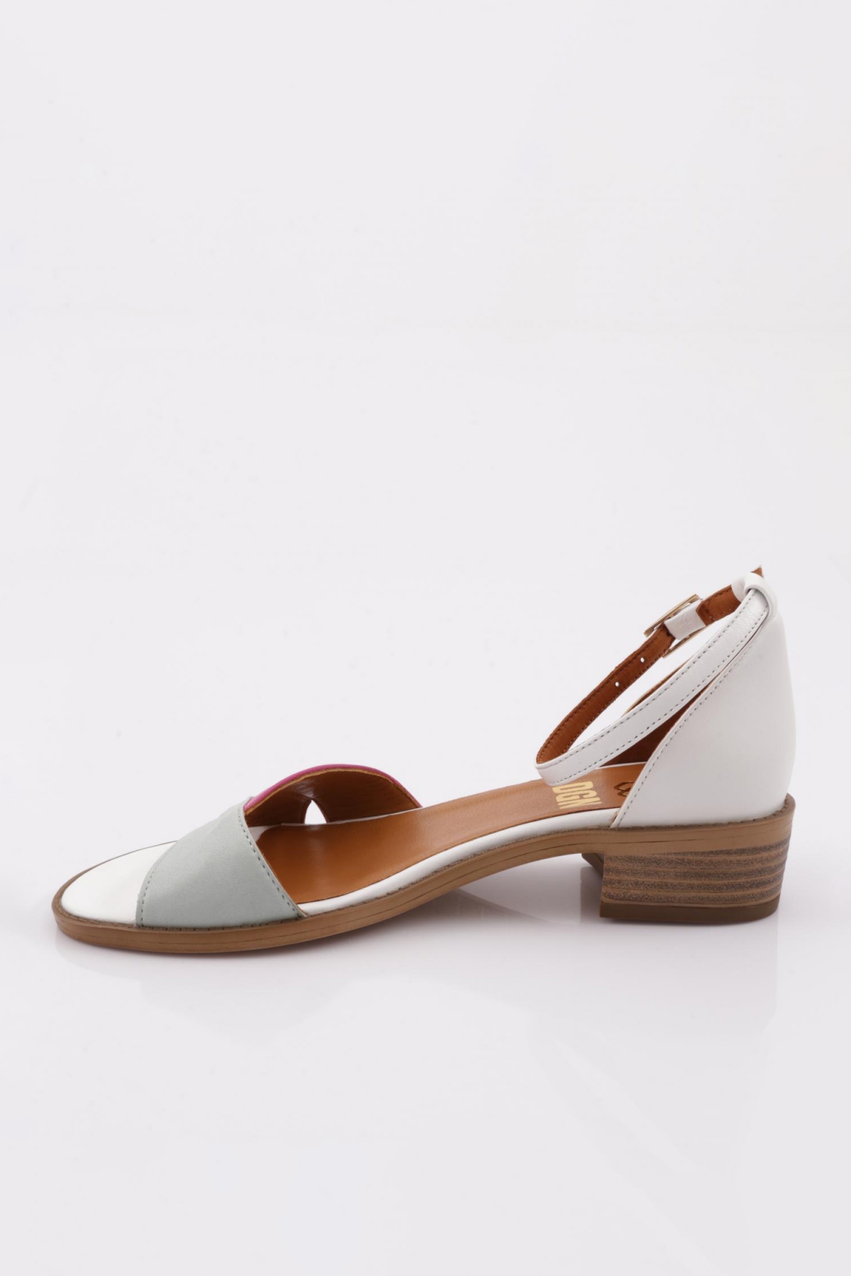 701 Kadin Bilekten Bağlamali Alçak Topuklu Sandalet - Görsel 4