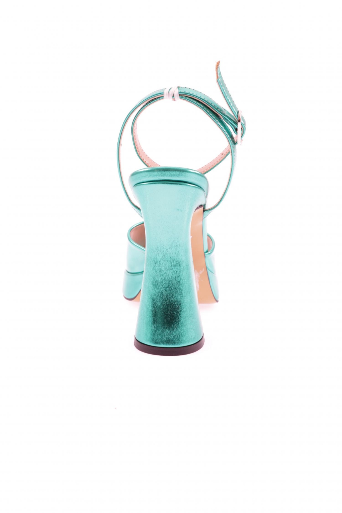 3587-23Y Kadin Kristal Kalin Bantli Kalin Topuklu Sandalet - Görsel 5