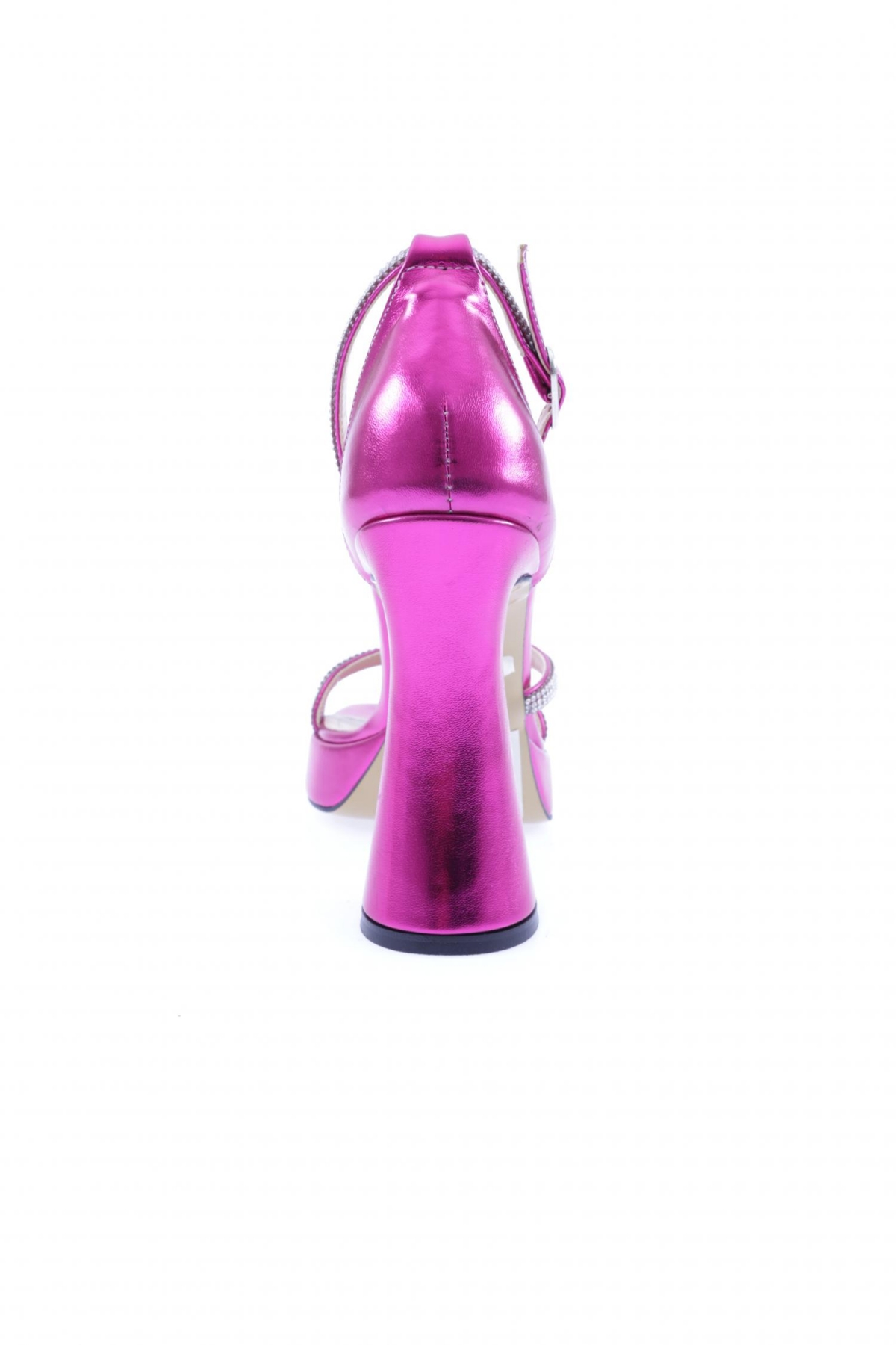 3581-23Y Kadin Kristal Taşli Çapraz Bantli Kalin Topuklu Sandalet - Görsel 5