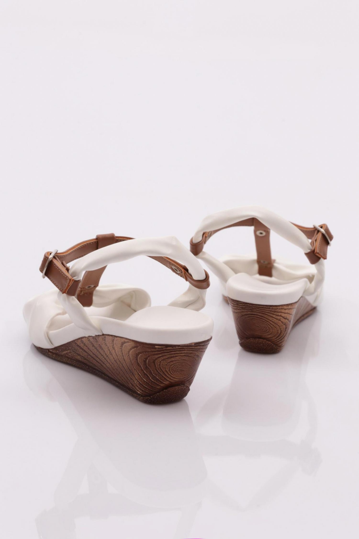 1512 Kadin Kalin Topuk Sandalet - Görsel 4