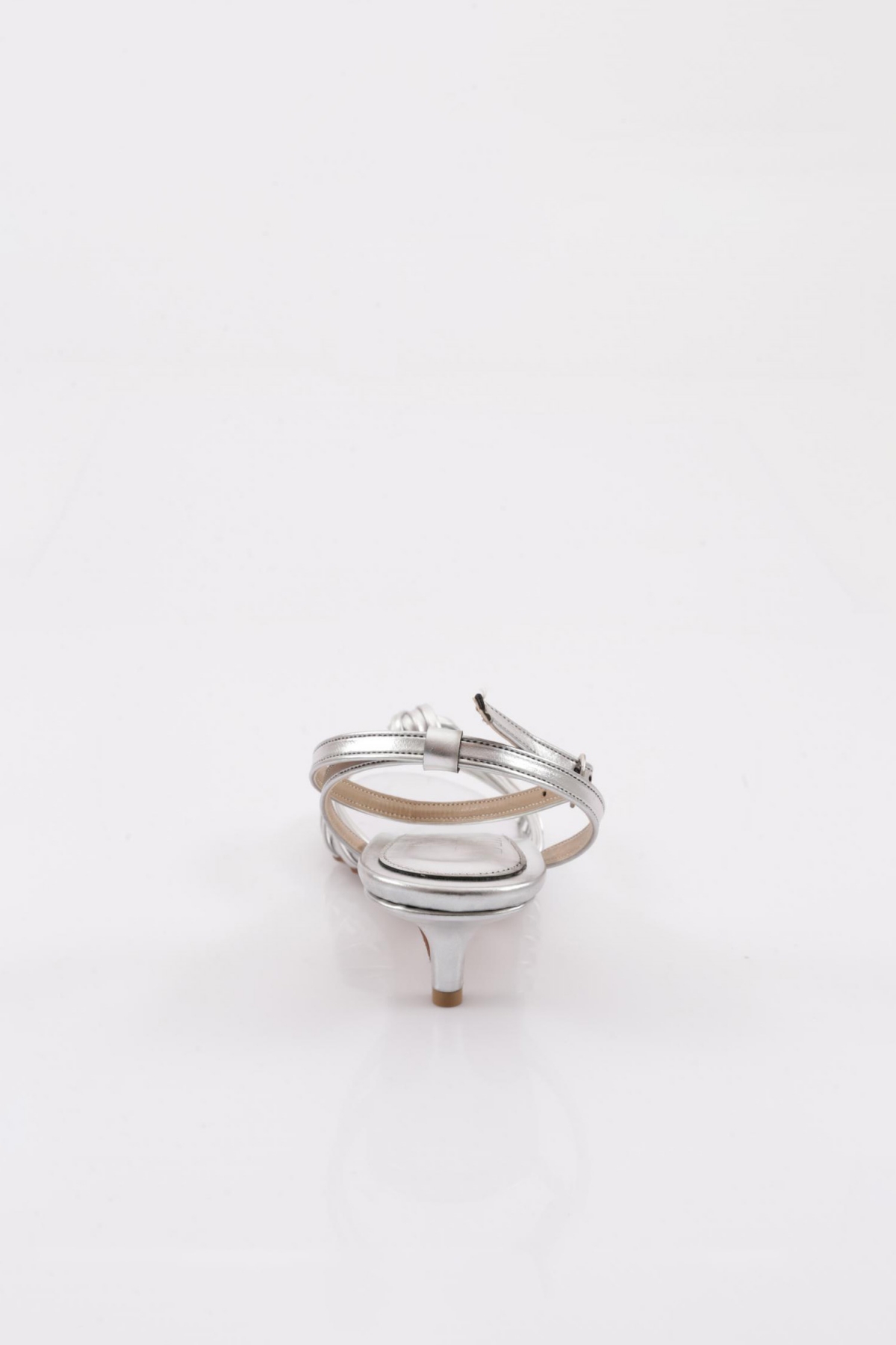 4320 Kadin Kisa Topuk Bilekten Bağlama Sandalet - Görsel 5