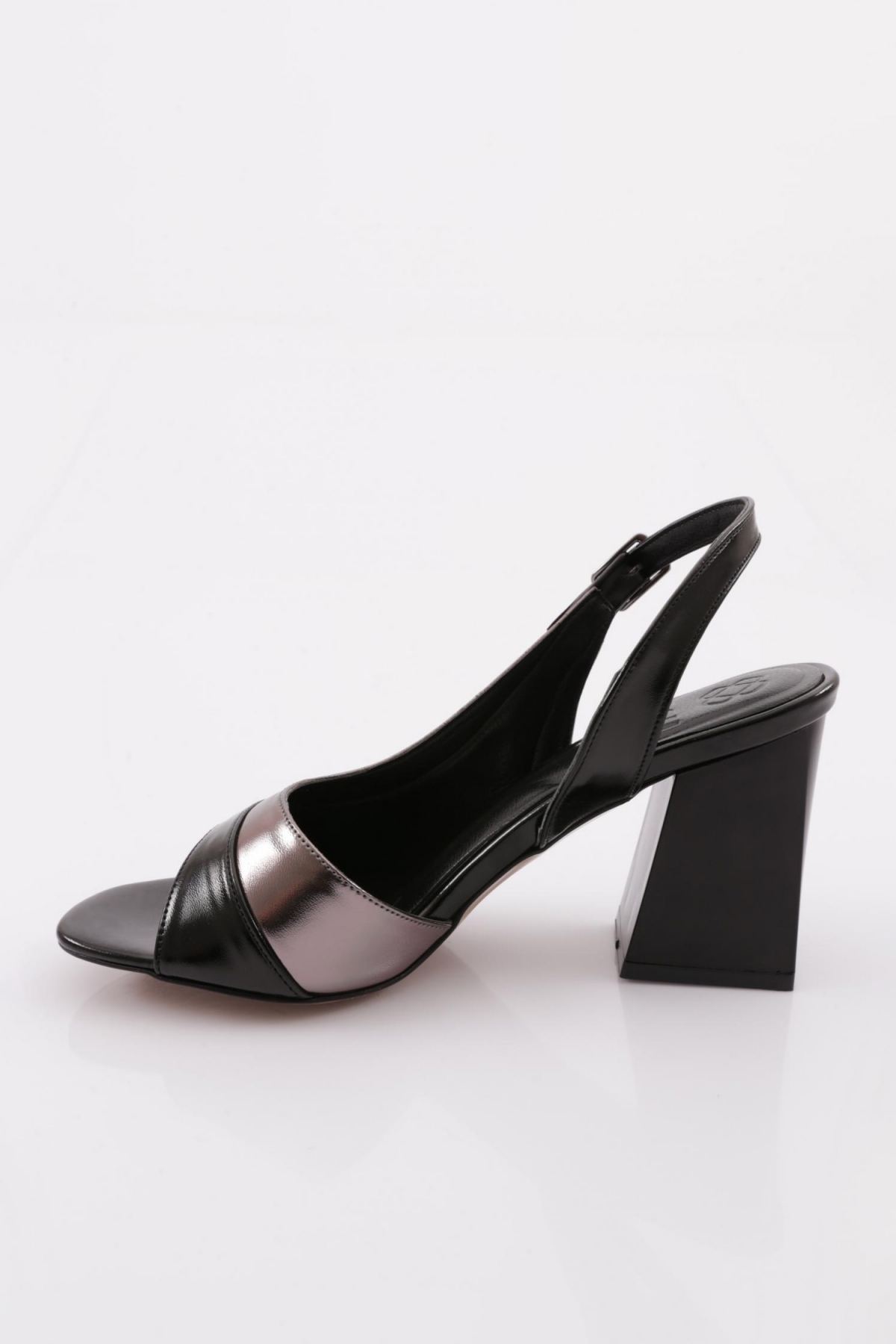 834-23Y Kadin Kalin Bantli Topuklu Sandalet - Görsel 4