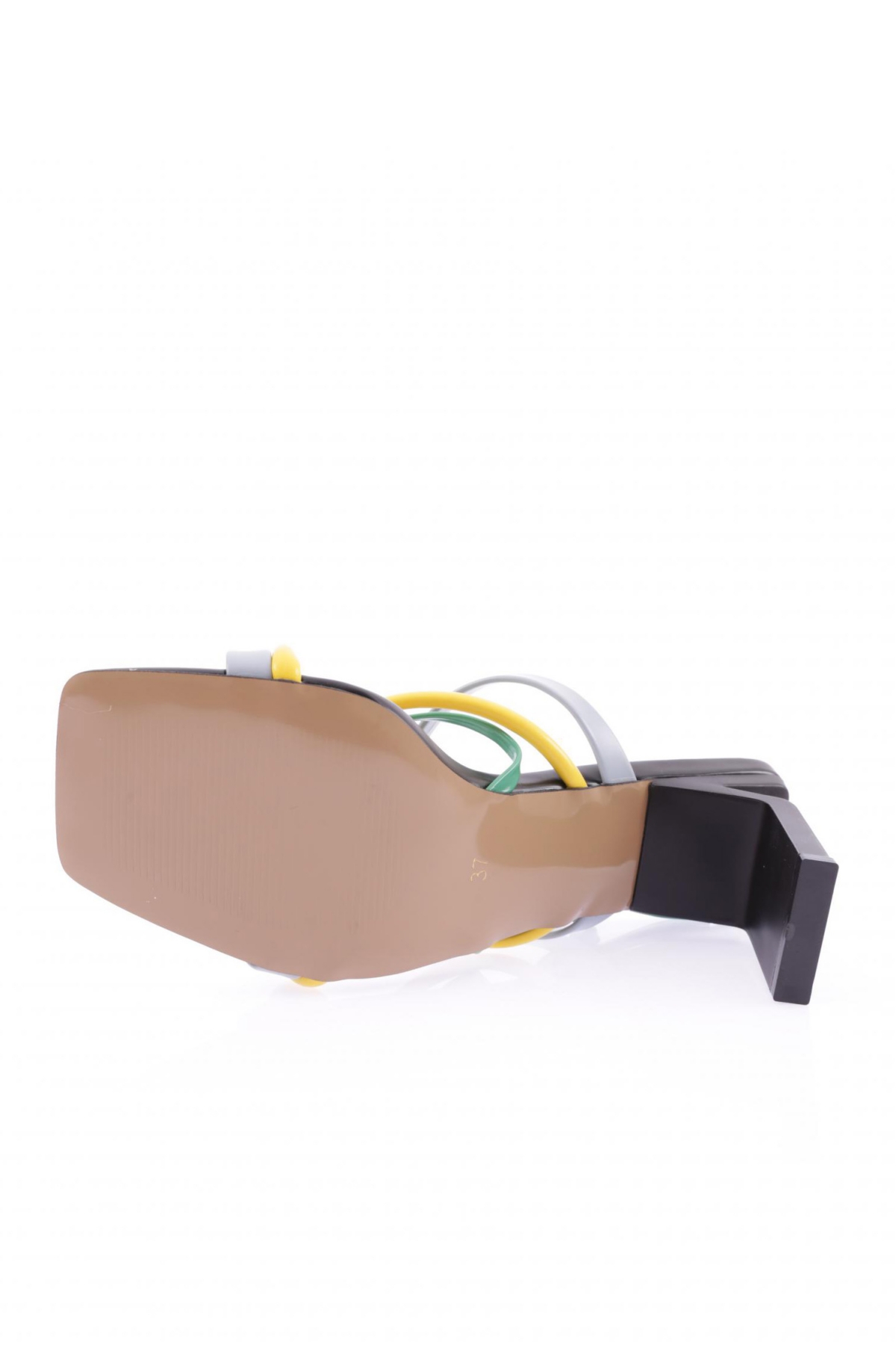 K9000 Kadin Küt Burun Çapraz Bantli Topuklu Sandalet - Görsel 6