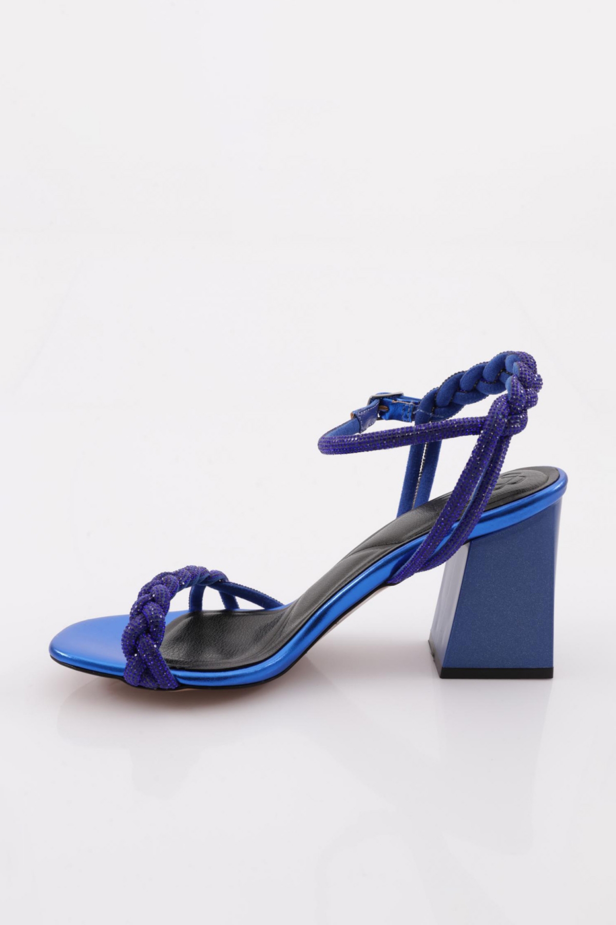 806 Kadin Silver Taş Burgulu Topuklu Sandalet - Görsel 4