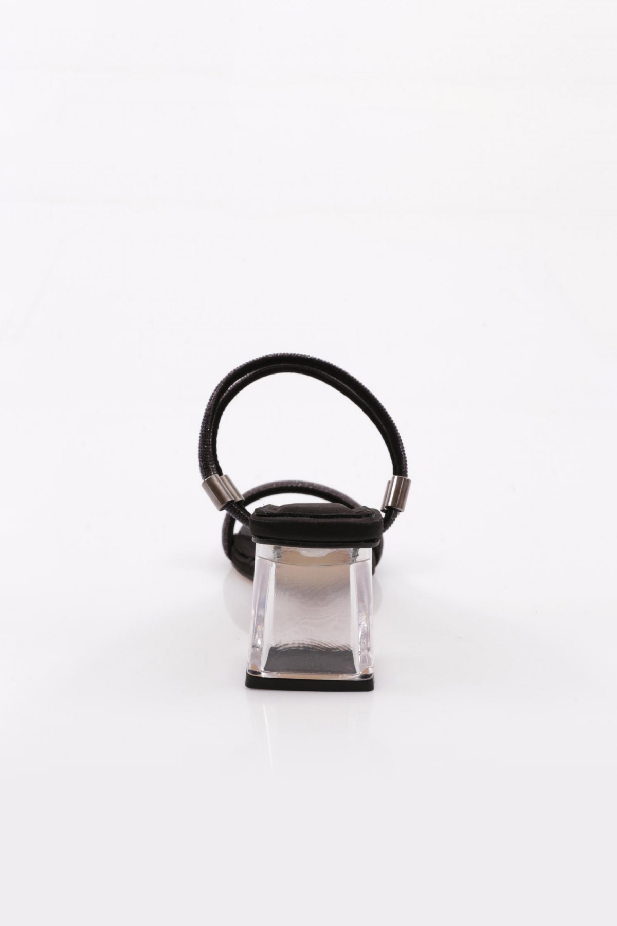 901 Kadin Kare Burun Şeffaf Topuklu Sandalet - Görsel 5