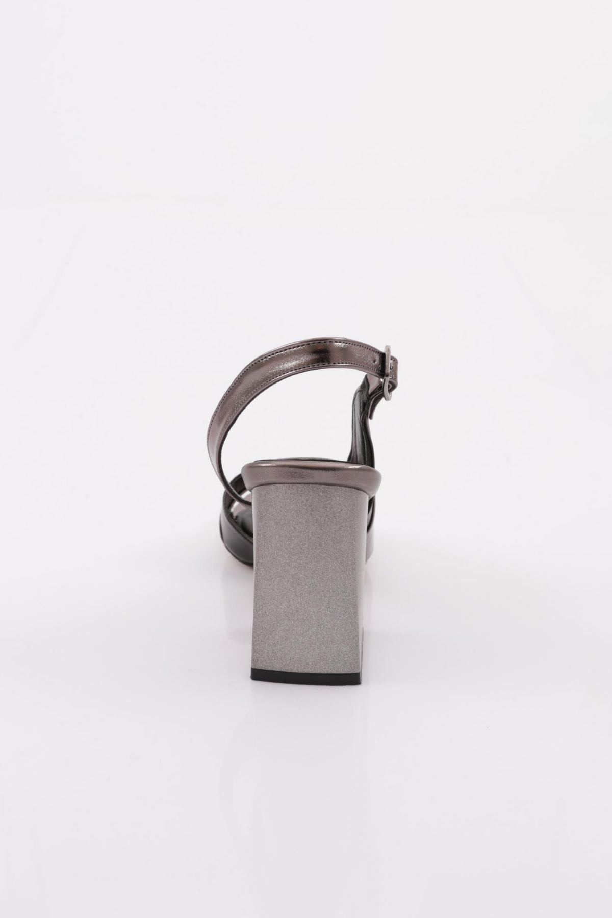 834-23Y Kadin Kalin Bantli Topuklu Sandalet - Görsel 5