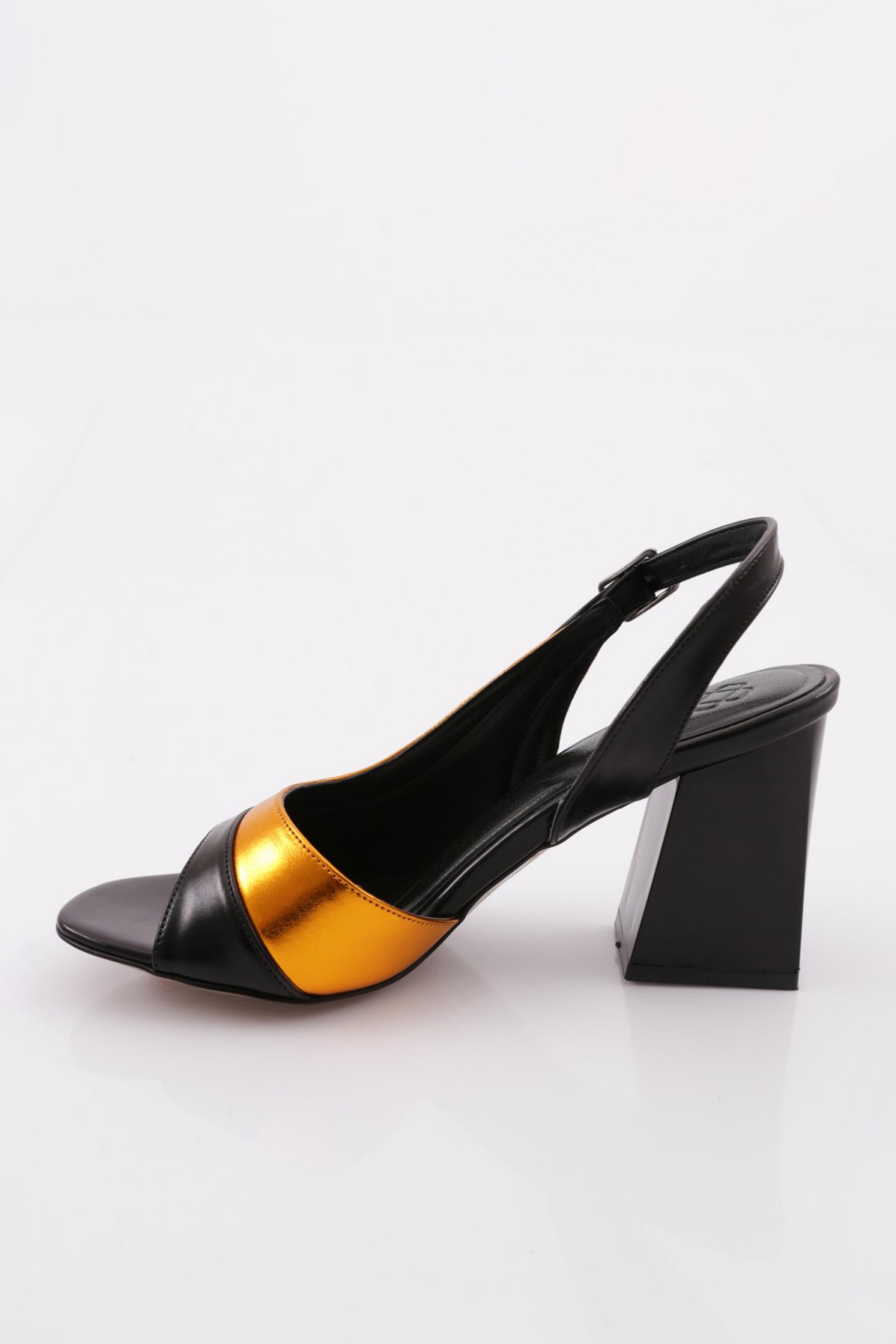 834-23Y Kadin Kalin Bantli Topuklu Sandalet - Görsel 4