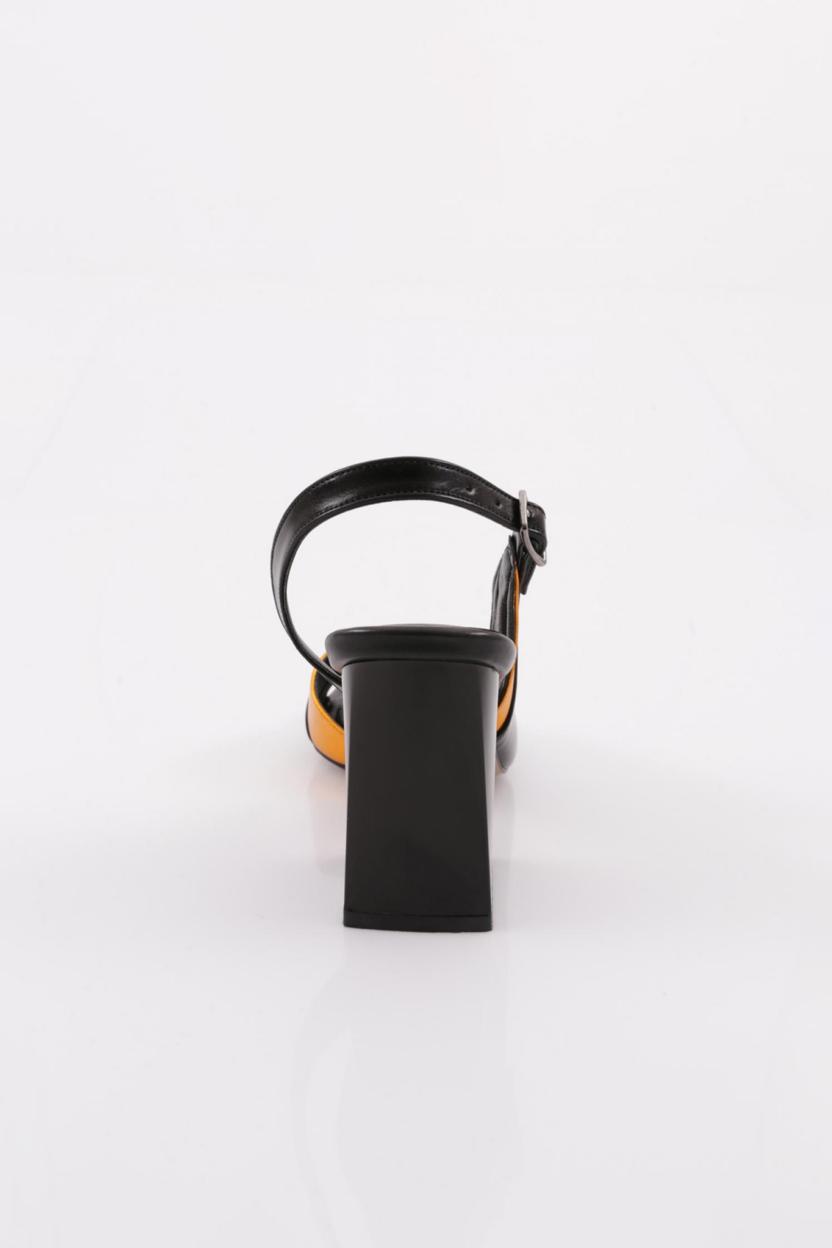 834-23Y Kadin Kalin Bantli Topuklu Sandalet - Görsel 5