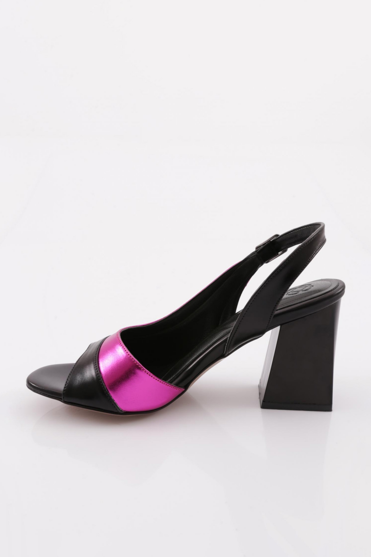 834-23Y Kadin Kalin Bantli Topuklu Sandalet - Görsel 4