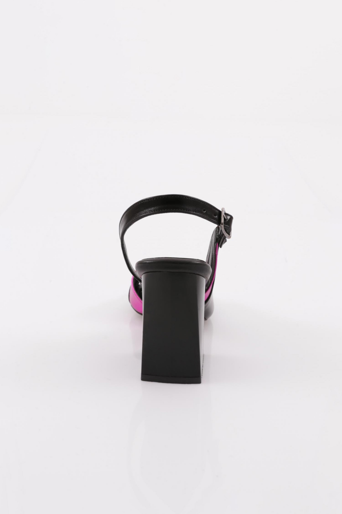 834-23Y Kadin Kalin Bantli Topuklu Sandalet - Görsel 5