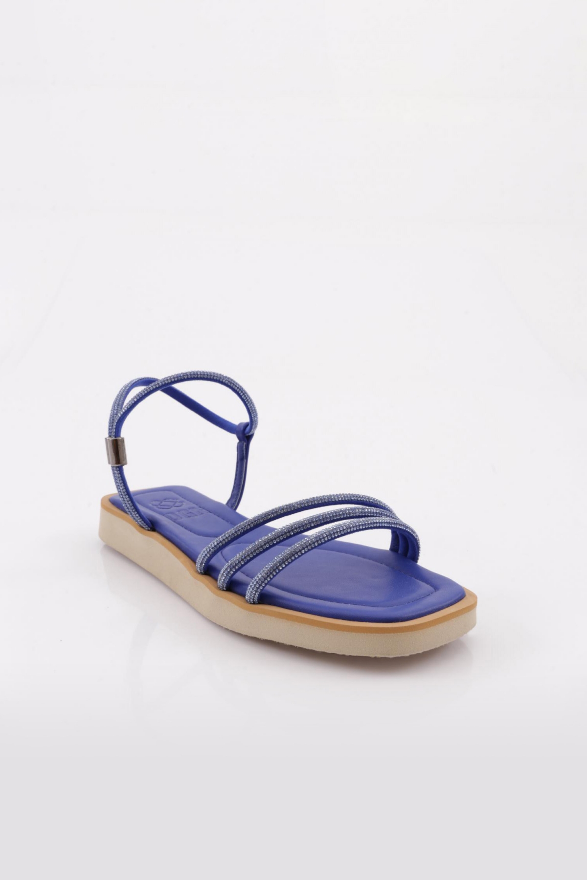 536 Kadin Sirali Silver Taşli Sandalet - Görsel 3