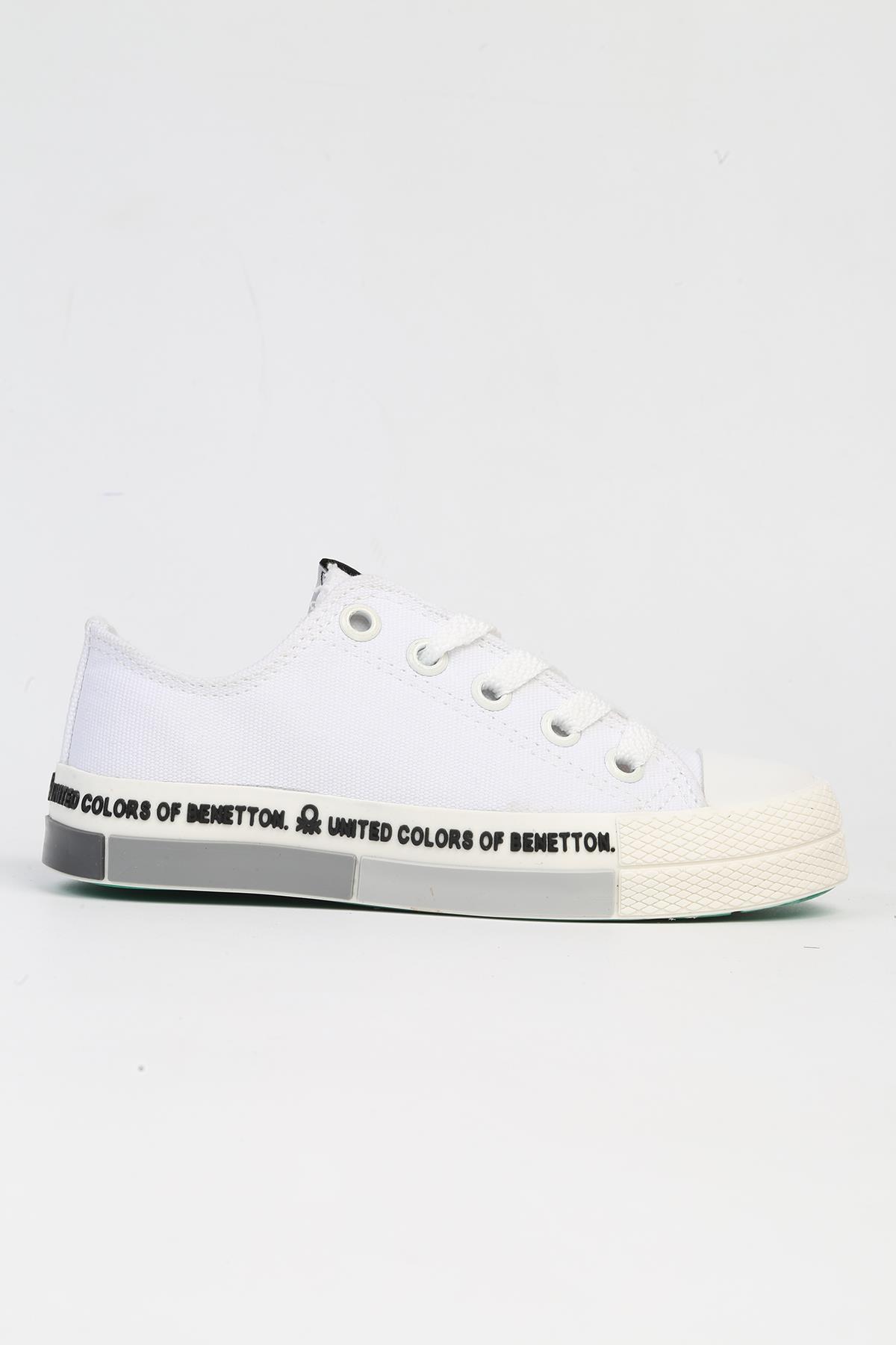 ® | BN-70019 - 3409 Beyaz Siyah-Çocuk Spor Ayakkabı - Görsel 2