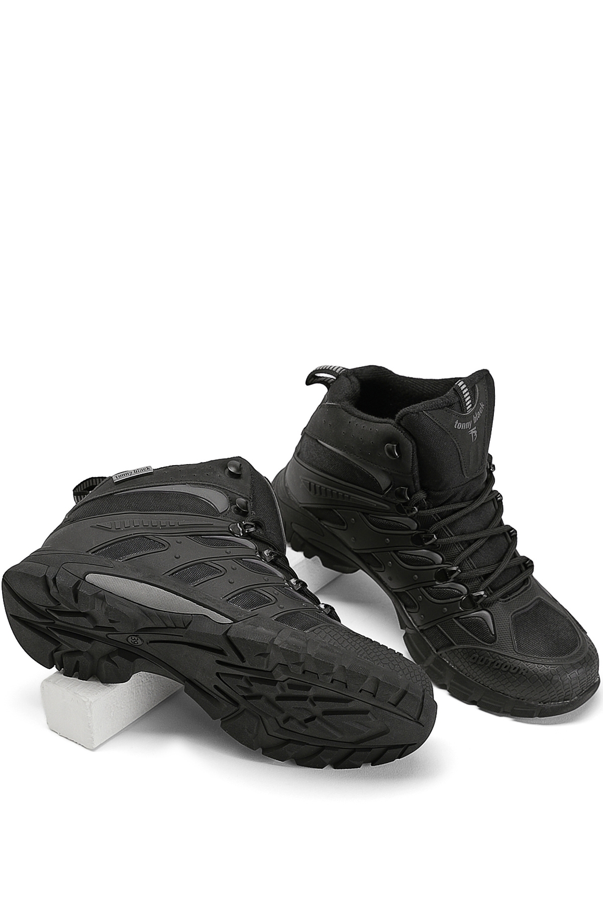 Unisex Siyah Füme Rahat Kalıp Suı İtici Özellikli Bağcıklı Unisex Bot - Görsel 4