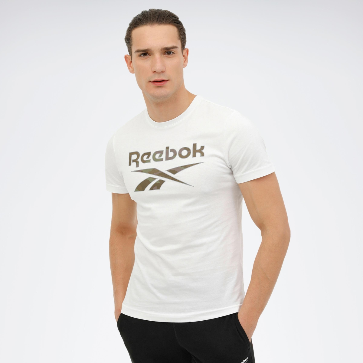 Reebok ID Camo T-Shirt Beyaz Erkek Kısa Kol T-Shirt