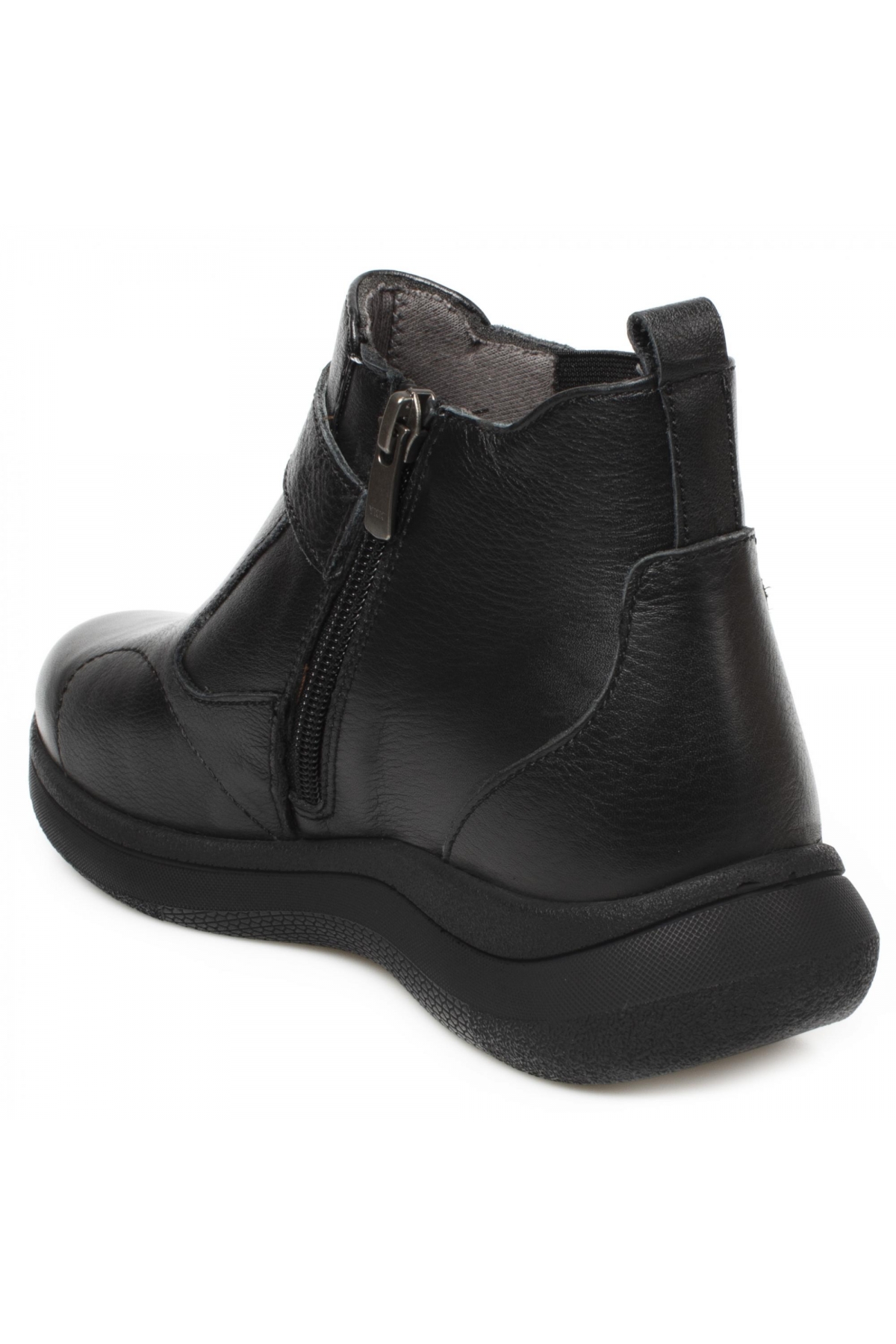 Emma 27951 Hallux Deri Fermuarlı Siyah Kadın Bot - Görsel 5