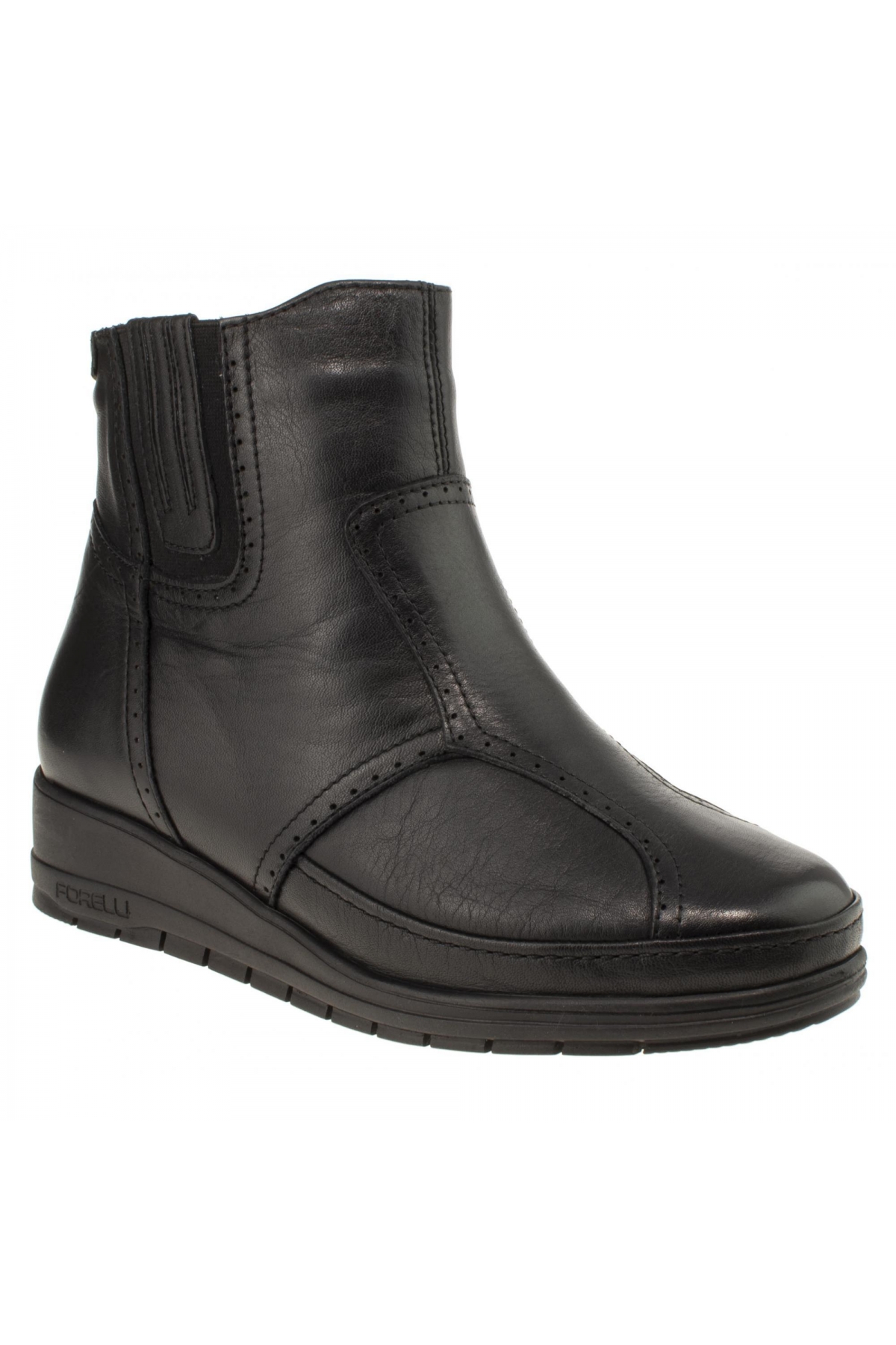 25157 Moly Comfort Fermuarlı Siyah Kadın Bot - Görsel 3