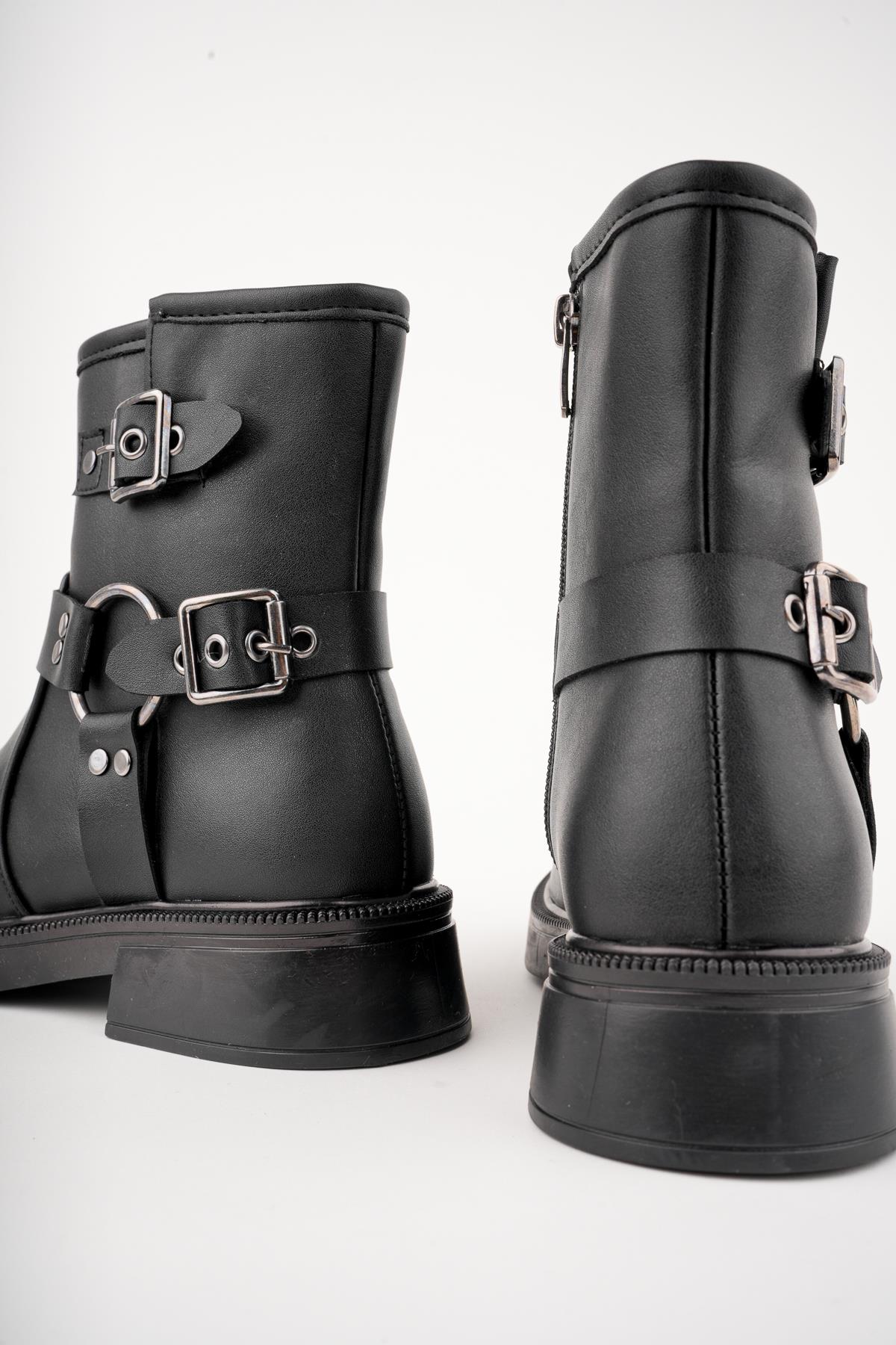 OSHO Garantili Fermuarlı Kemer Detaylı Kadın Kışlık Bot - Görsel 8