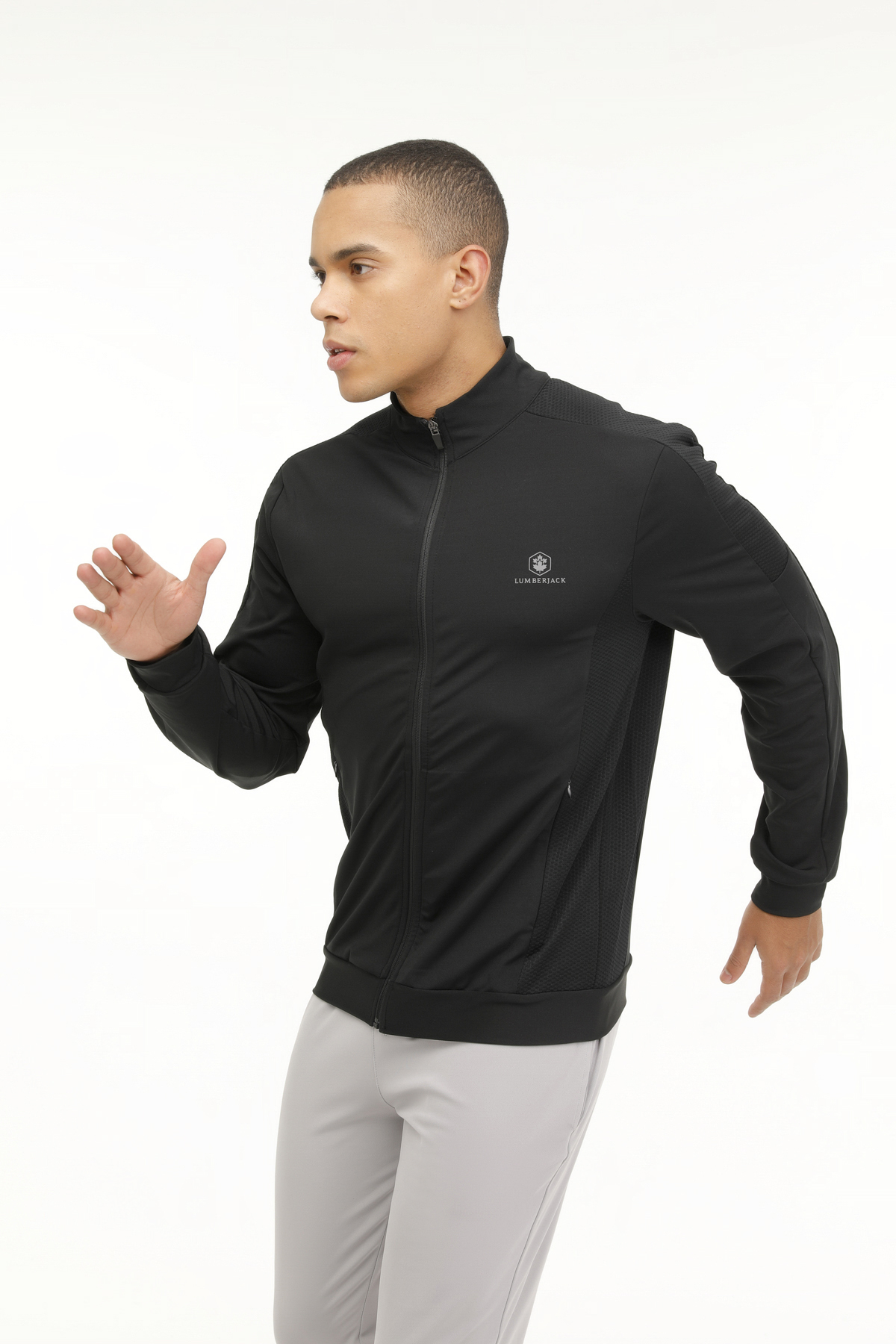 Lumberjack MSD4022 TERRY TRACK TOP Siyah Erkek Eşofman Üstü 100002640