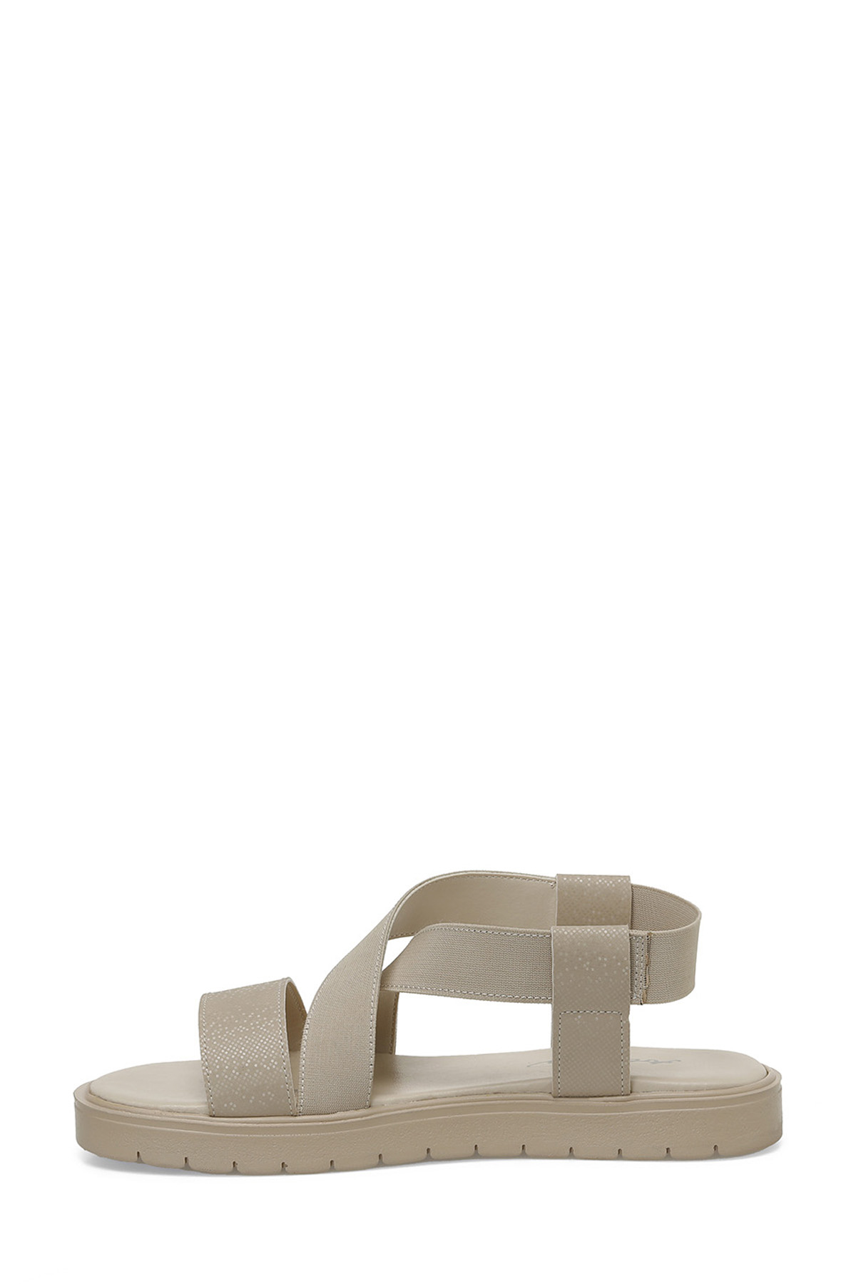 CS22053 4FX Bej Kadın Düz Sandalet - Görsel 4