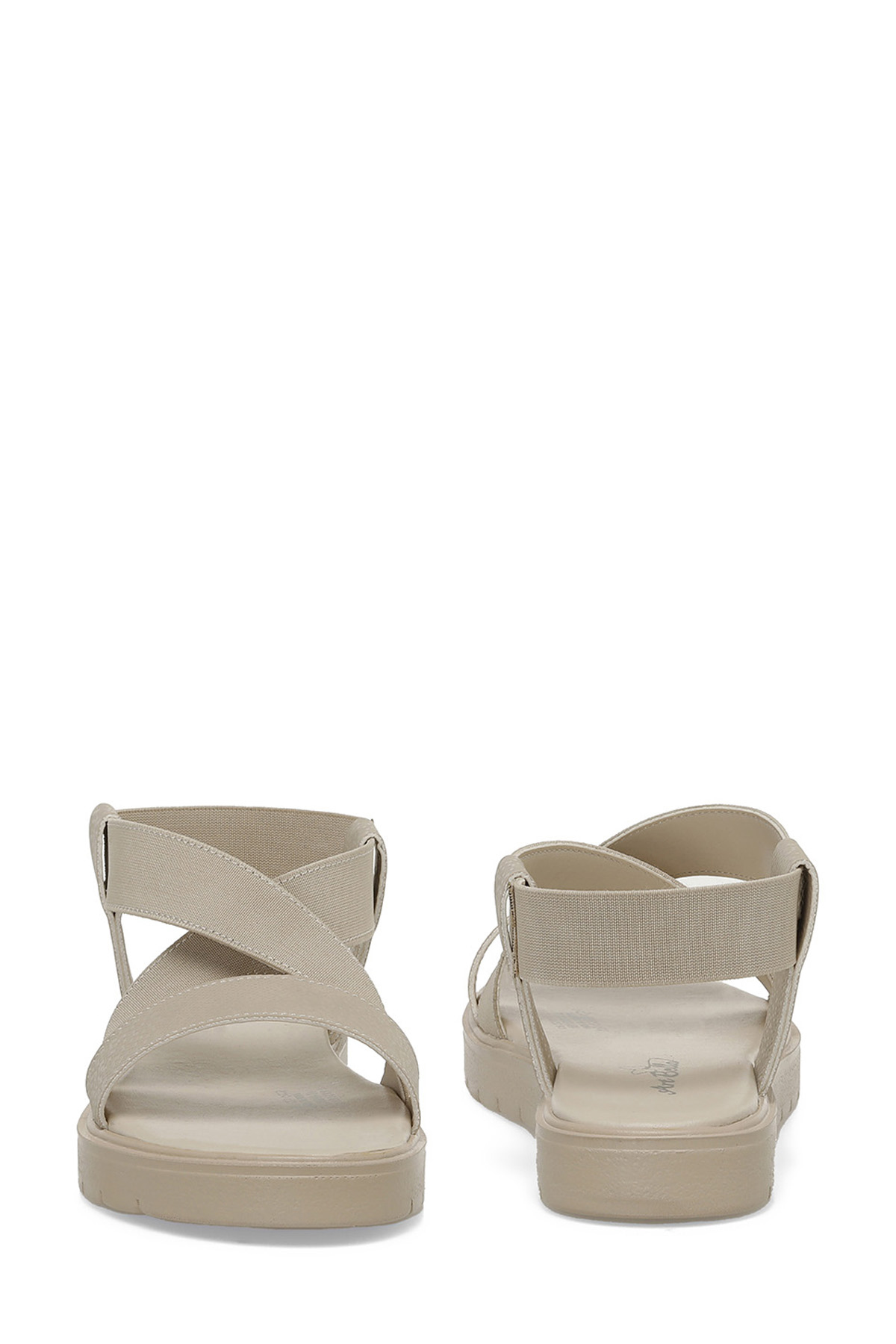 CS22053 4FX Bej Kadın Düz Sandalet - Görsel 6