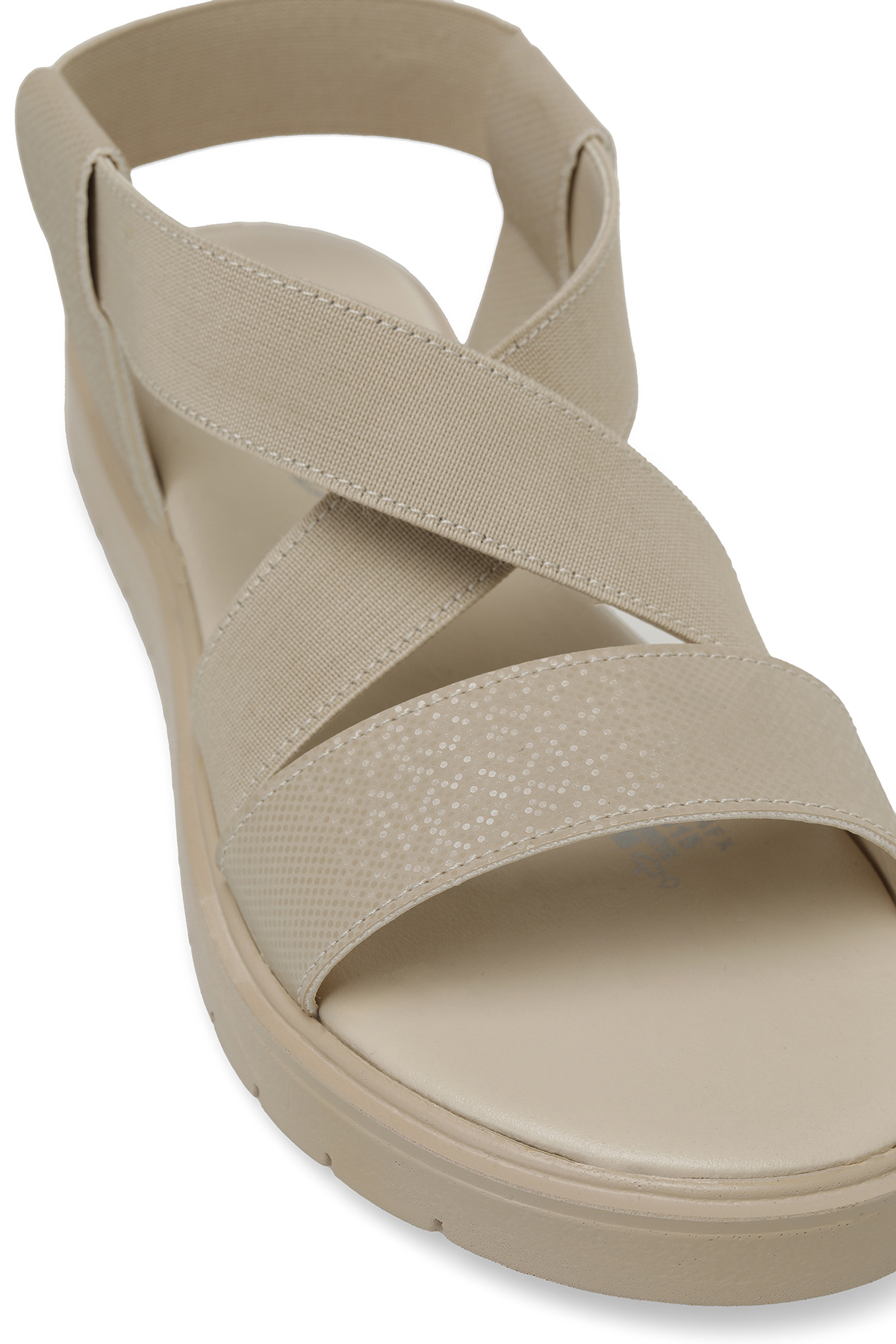 CS22053 4FX Bej Kadın Düz Sandalet - Görsel 8