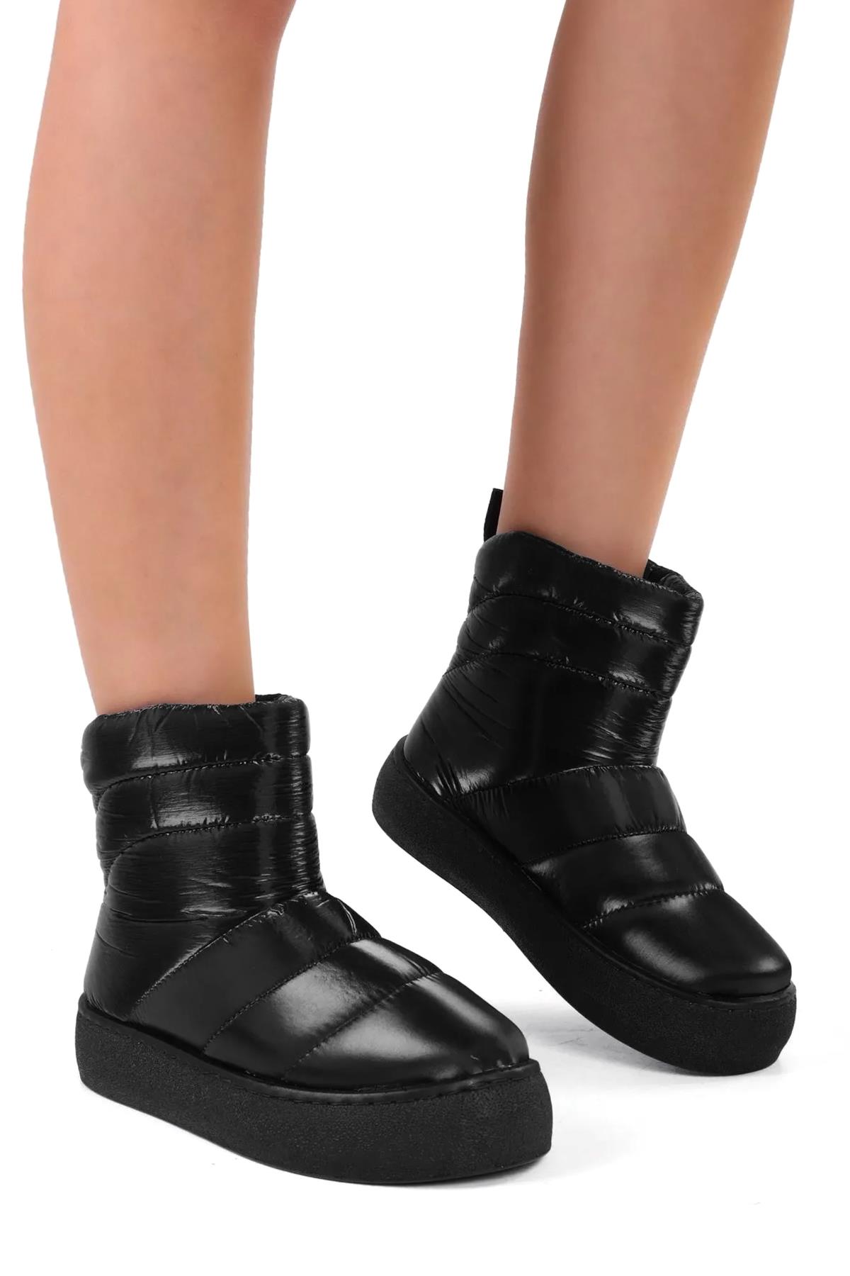 Elit 23KBrlG257 Kadın Düz Bot Siyah - Görsel 3