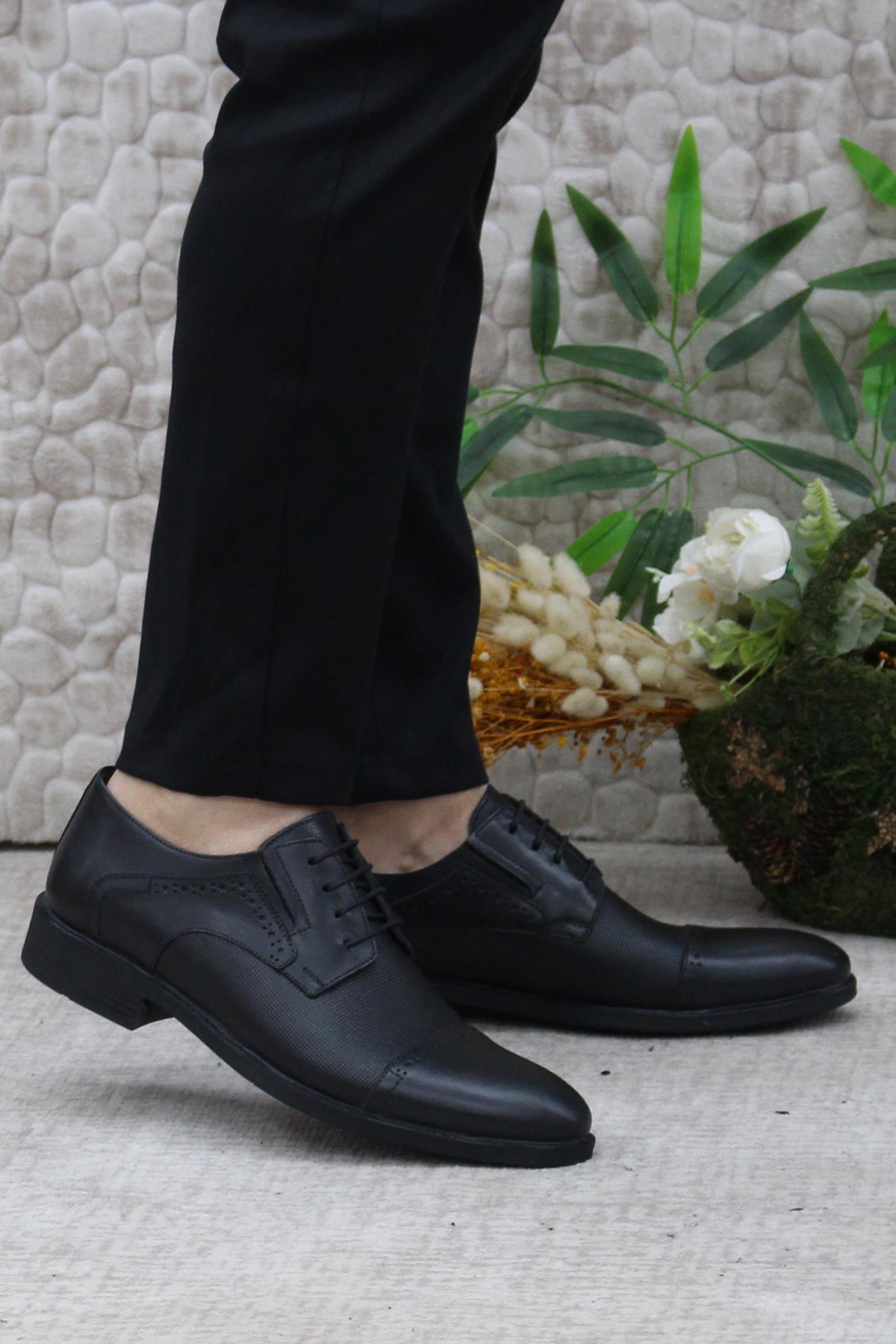 42060 İç Ve Dış Hakiki Deri Kauçuk Taban Erkek Ayakkabı - Görsel 2