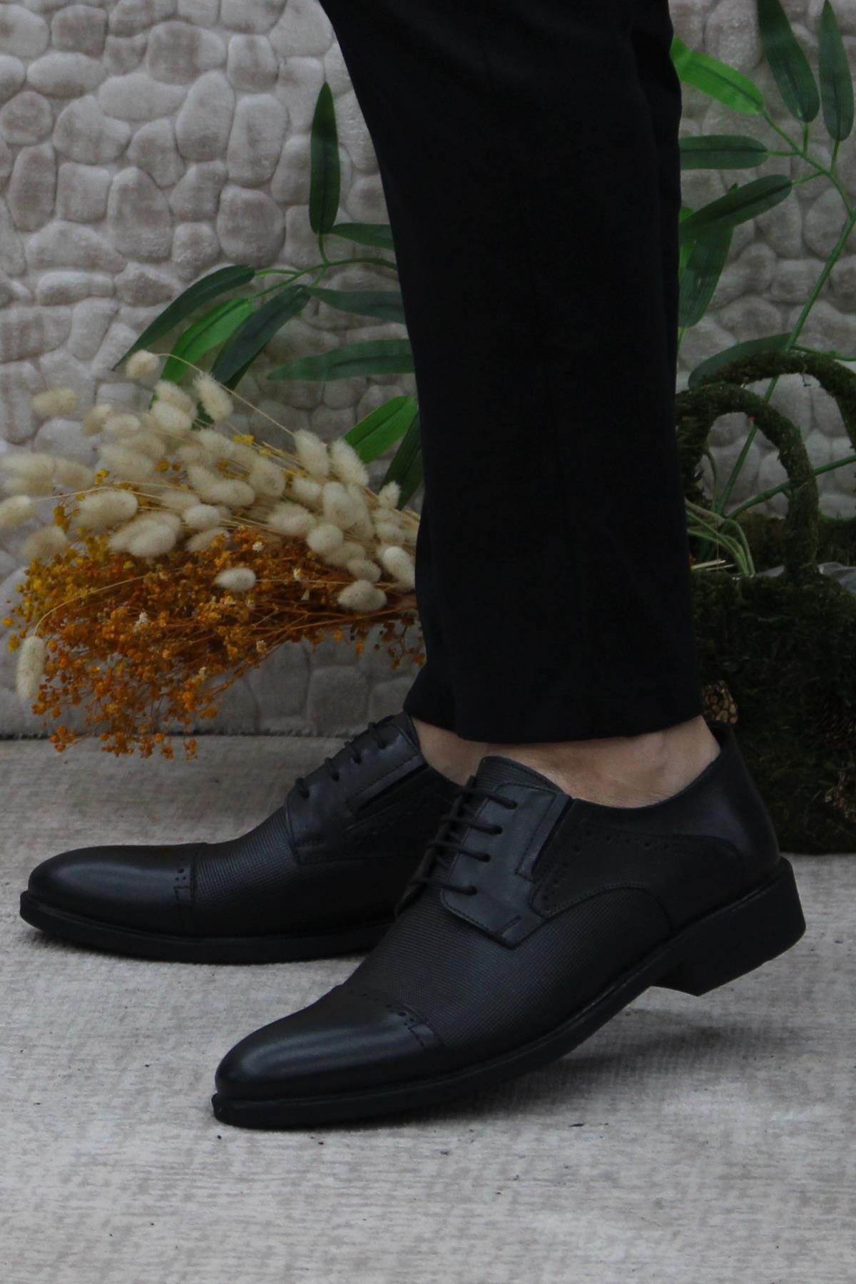 42060 İç Ve Dış Hakiki Deri Kauçuk Taban Erkek Ayakkabı - Görsel 4